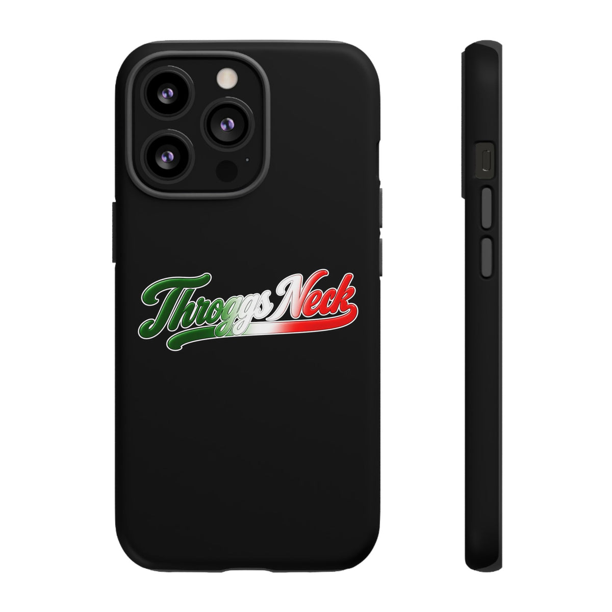 Throggs Neck Black Phone Case, Tough Cases for iPhone, Gift for Italians, Stylish Phone Cover, Unique Phone Accessory