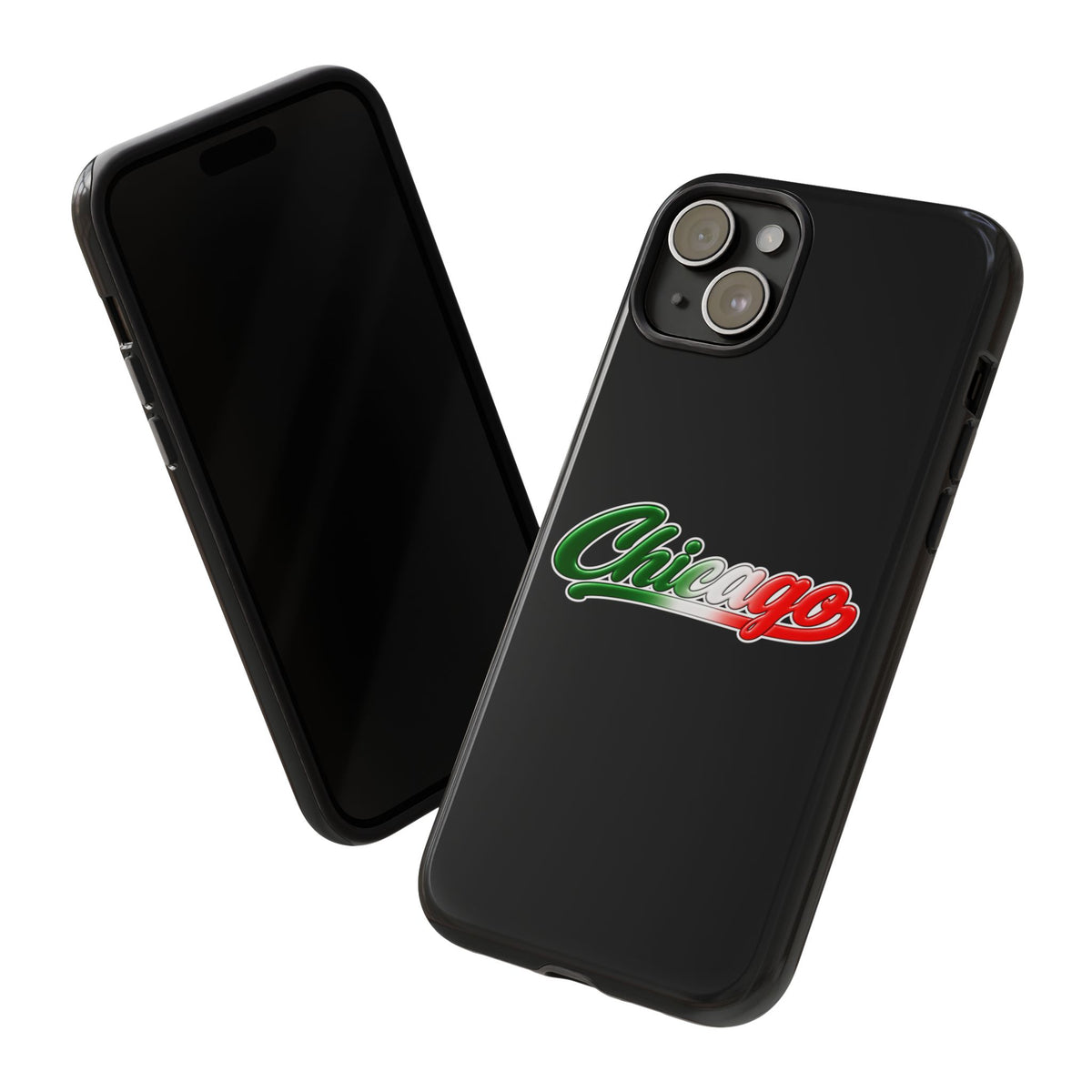 Chicago Black Phone Case, Tough Cases for iPhone, Gift for Italians, Stylish Phone Cover, Unique Phone Accessory