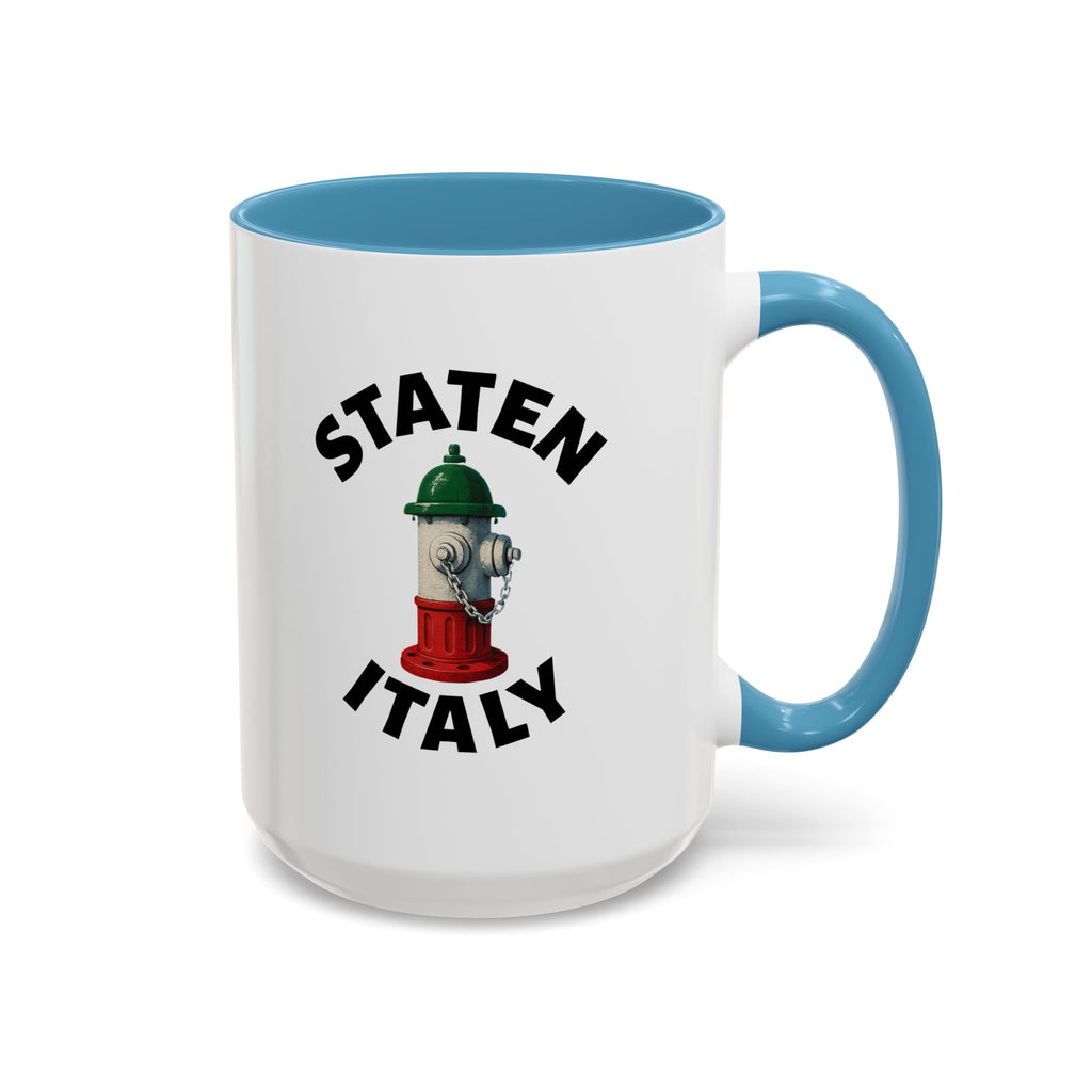 Staten Italy Coffee Mug with Fire Hydrant Design, Unique Gift for Italians, Fun Kitchen Decor