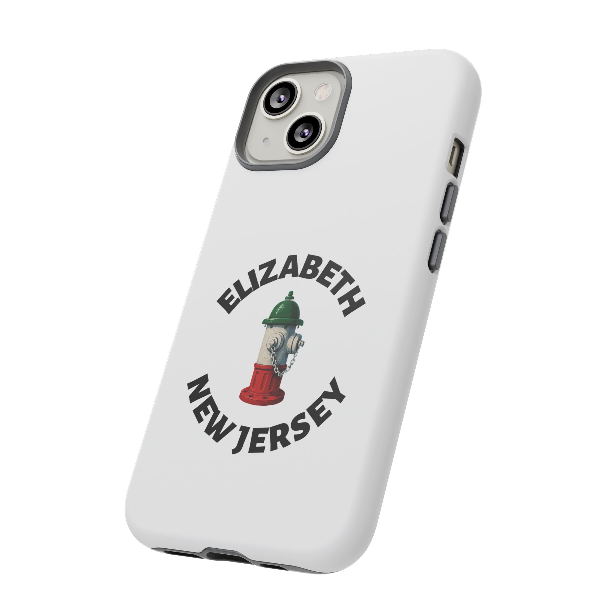 Elizabeth New Jersey White Phone Case, Urban Style Phone Cover, Tough Smartphone Case, Gift for Italian Heritage, Fun Streetwear Accessories