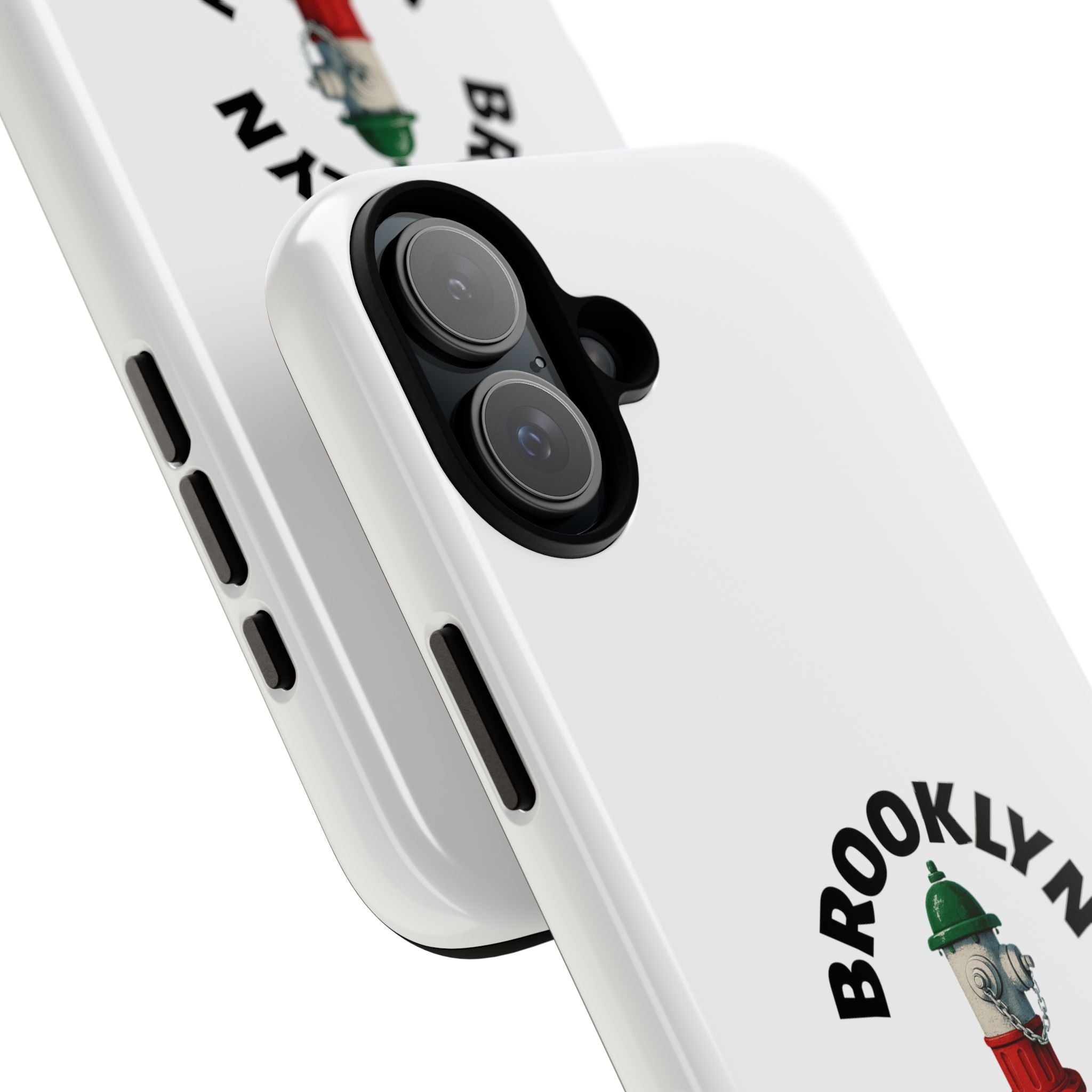 Brooklyn Italian White Phone Case, Urban Style Phone Cover, Tough Smartphone Case, Gift for Italian Heritage, Fun Streetwear Accessories