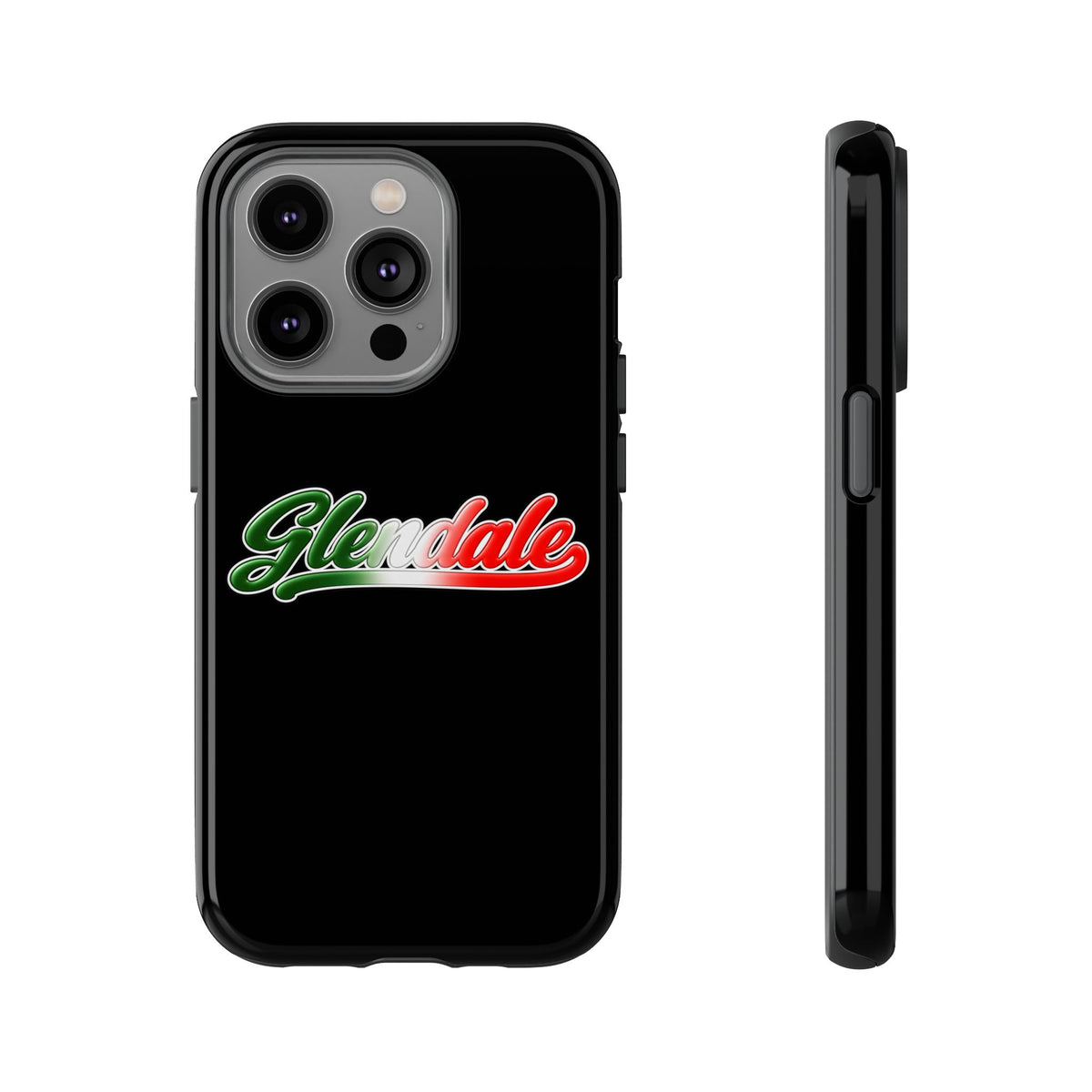 Glendale Black Phone Case, Tough Cases for iPhone, Gift for Italians, Stylish Phone Cover, Unique Phone Accessory