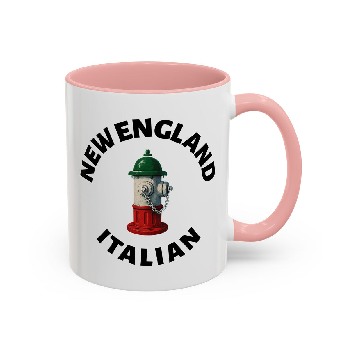 New England Coffee Mug with Fire Hydrant Design, Unique Gift for Italians, Fun Kitchen Decor