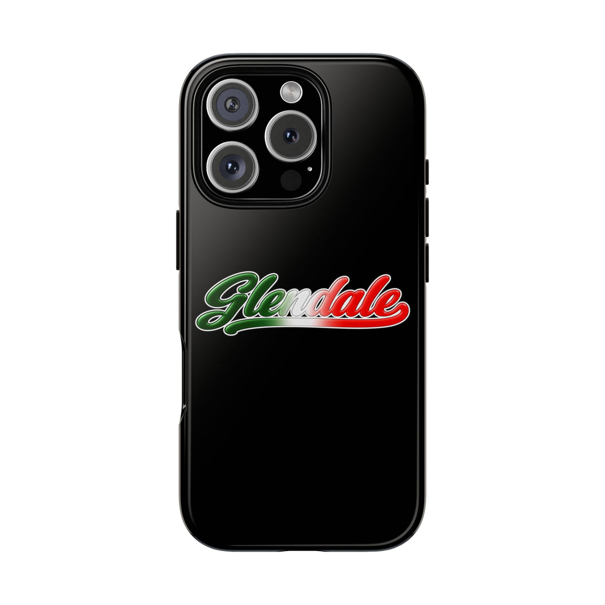 Glendale Black Phone Case, Tough Cases for iPhone, Gift for Italians, Stylish Phone Cover, Unique Phone Accessory
