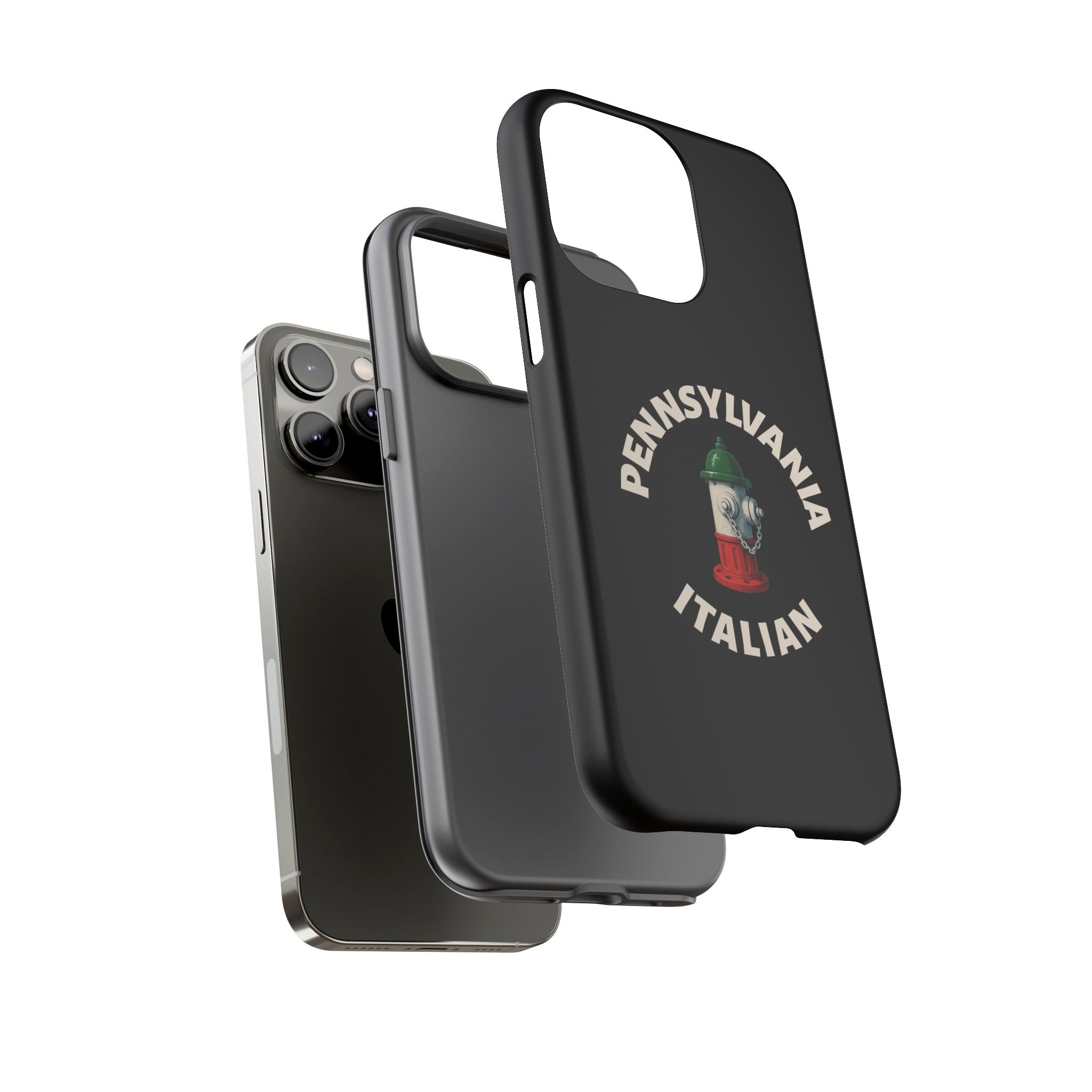 Pennsylvania Italian Black Phone Case, Tough Cases for iPhone, Gift for Italians, Stylish Phone Cover, Unique Phone Accessory
