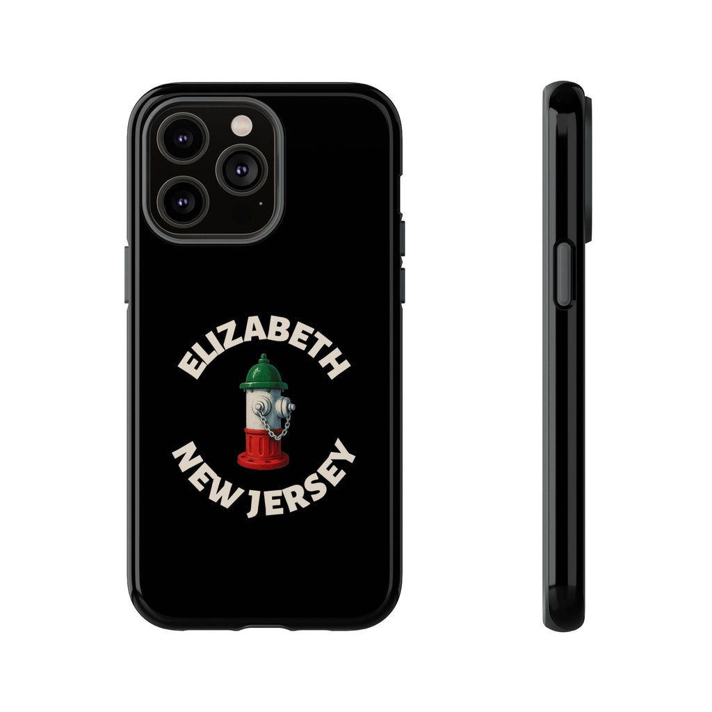 Elizabeth New Jersey Black Phone Case, Tough Cases for iPhone, Gift for Italians, Stylish Phone Cover, Unique Phone Accessory