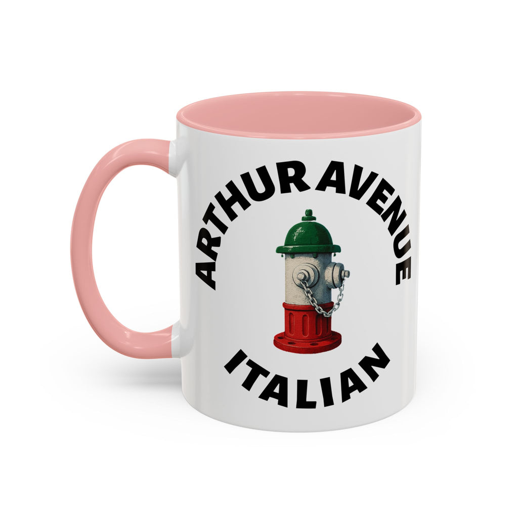 Arthur Avenue Coffee Mug with Fire Hydrant Design, Unique Gift for Italians, Fun Kitchen Decor