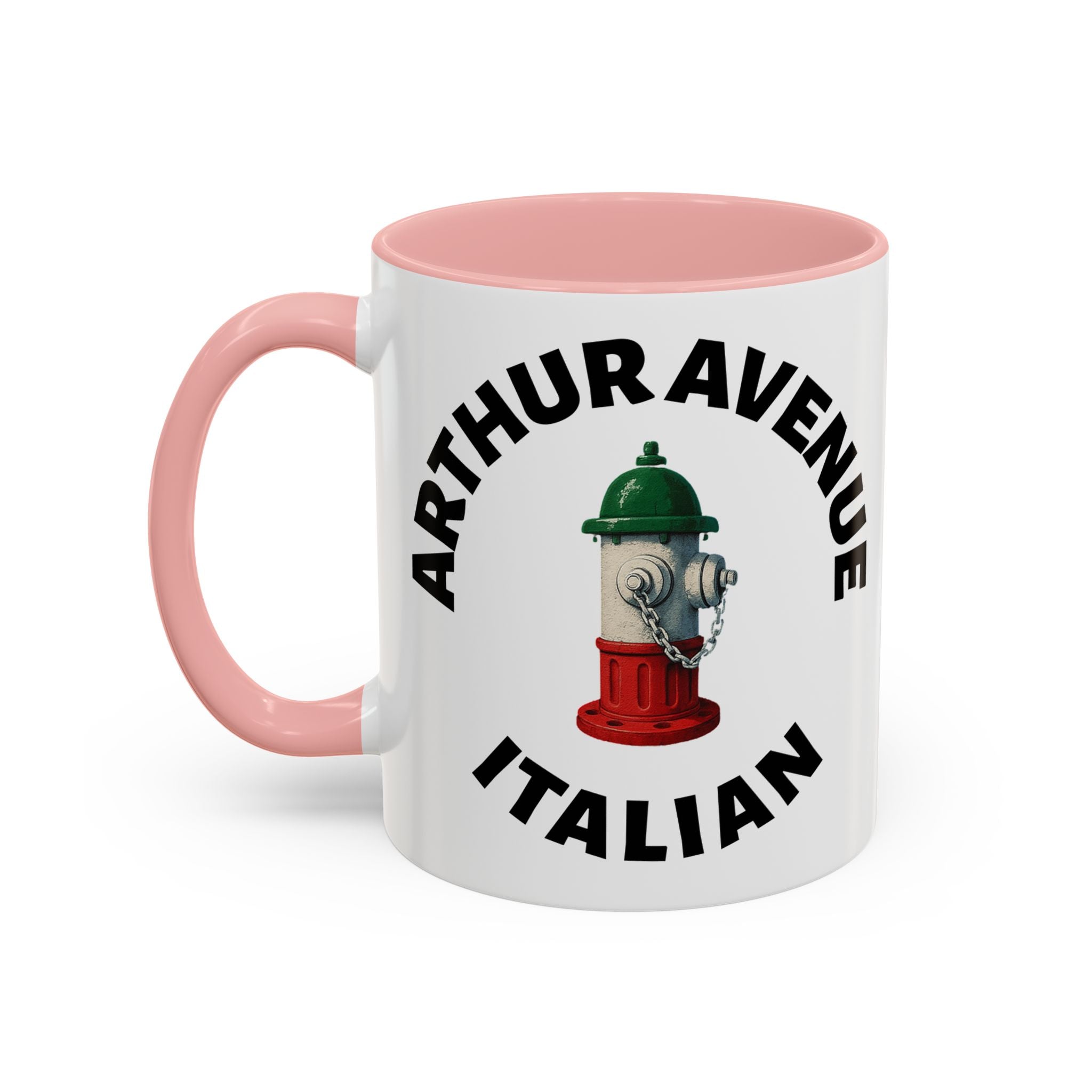 Arthur Avenue Coffee Mug with Fire Hydrant Design, Unique Gift for Italians, Fun Kitchen Decor