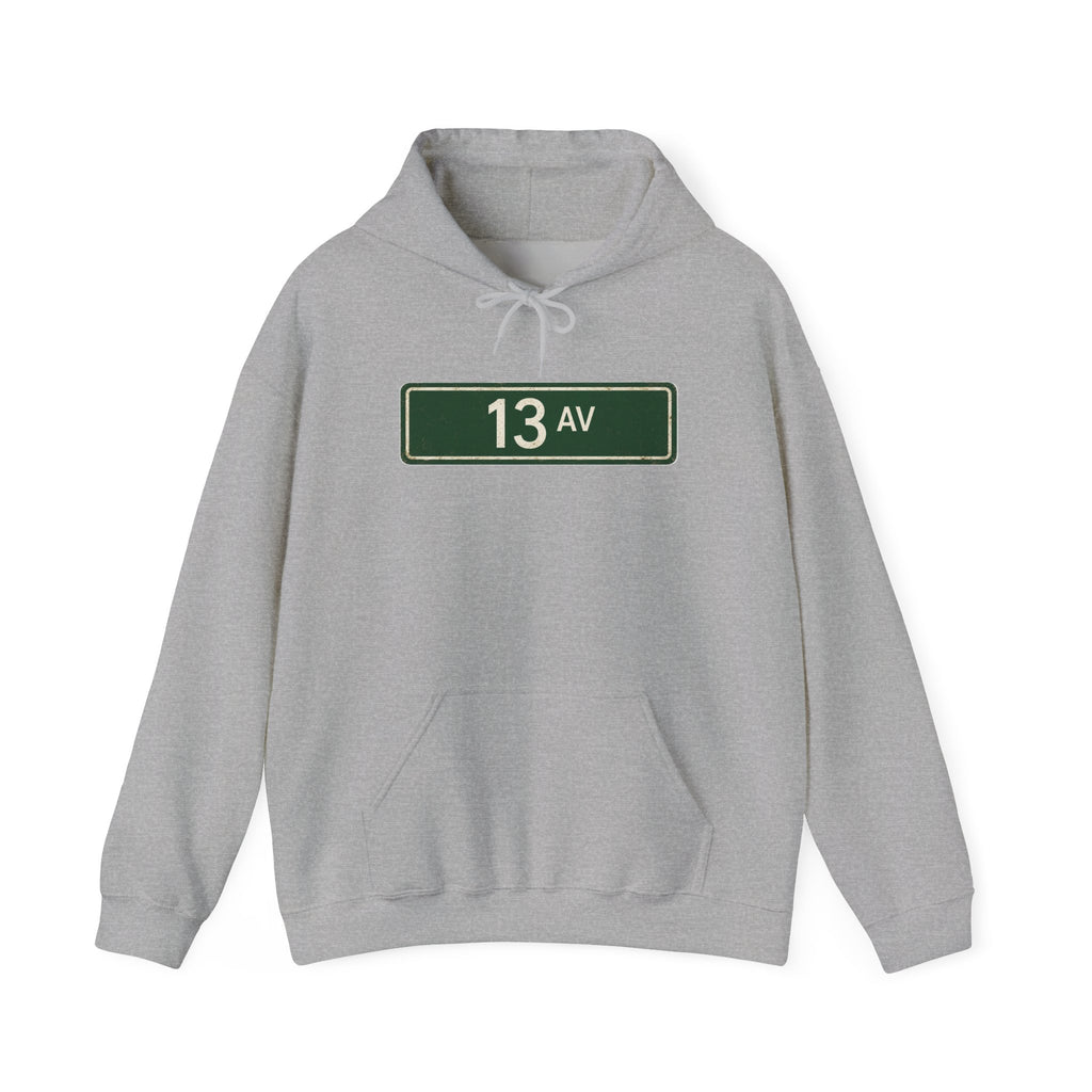 13 AV Hoodie — Italian Flag Script Pullover
