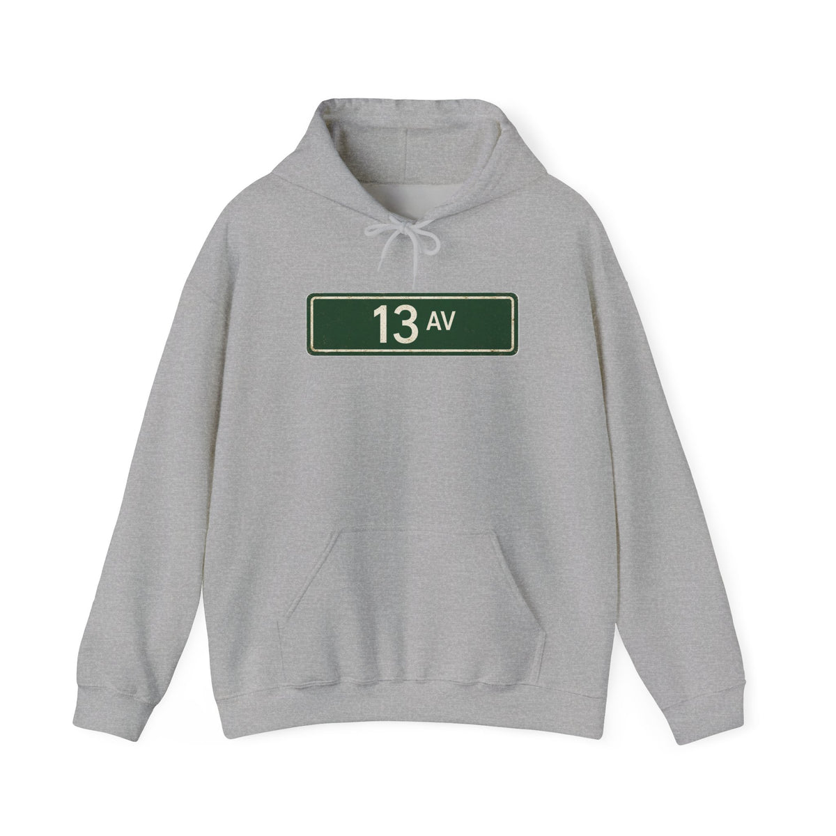 13 AV Hoodie — Italian Flag Script Pullover