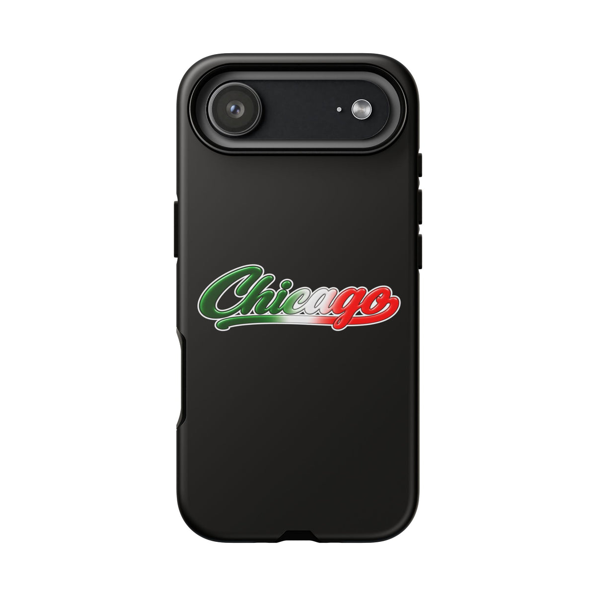 Chicago Black Phone Case, Tough Cases for iPhone, Gift for Italians, Stylish Phone Cover, Unique Phone Accessory