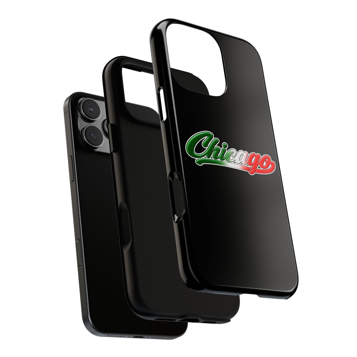 Chicago Black Phone Case, Tough Cases for iPhone, Gift for Italians, Stylish Phone Cover, Unique Phone Accessory