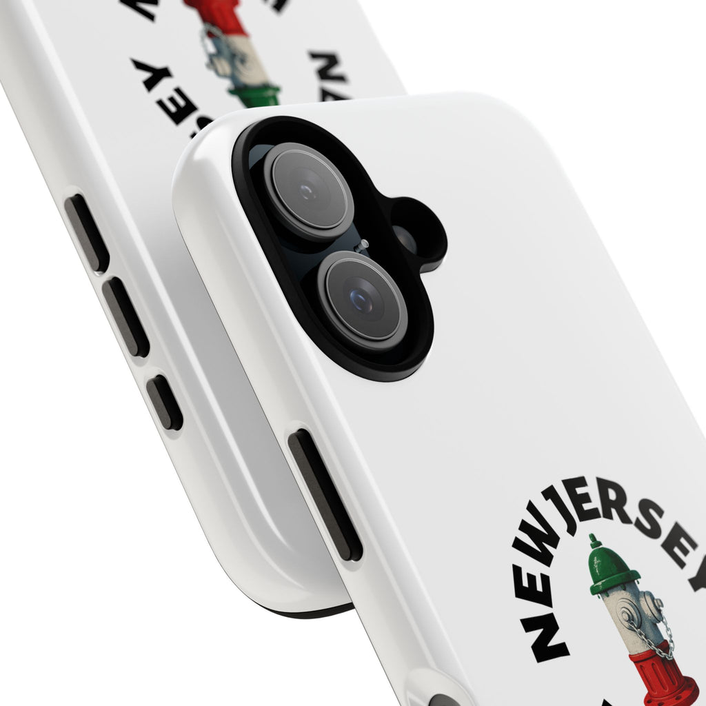 New Jersey Italian White Phone Case, Urban Style Phone Cover, Tough Smartphone Case, Gift for Italian Heritage, Fun Streetwear Accessories
