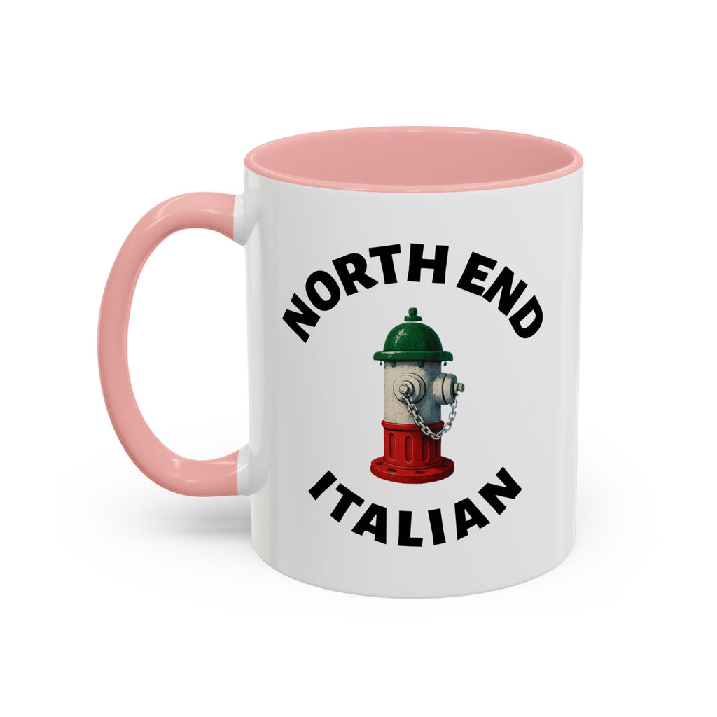 North End Coffee Mug with Fire Hydrant Design, Unique Gift for Italians, Fun Kitchen Decor