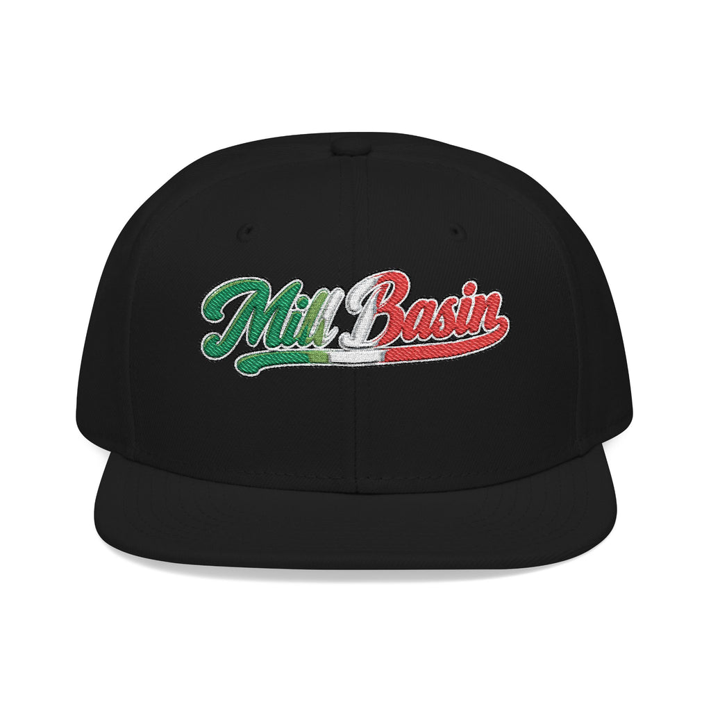 Mill Basin Italian Embroidered Snapback Hat | Street Sign Patch Cap