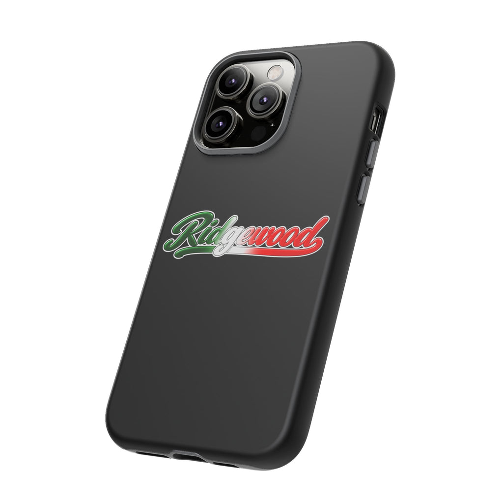 Ridgewood Black Phone Case, Tough Cases for iPhone, Gift for Italians, Stylish Phone Cover, Unique Phone Accessory