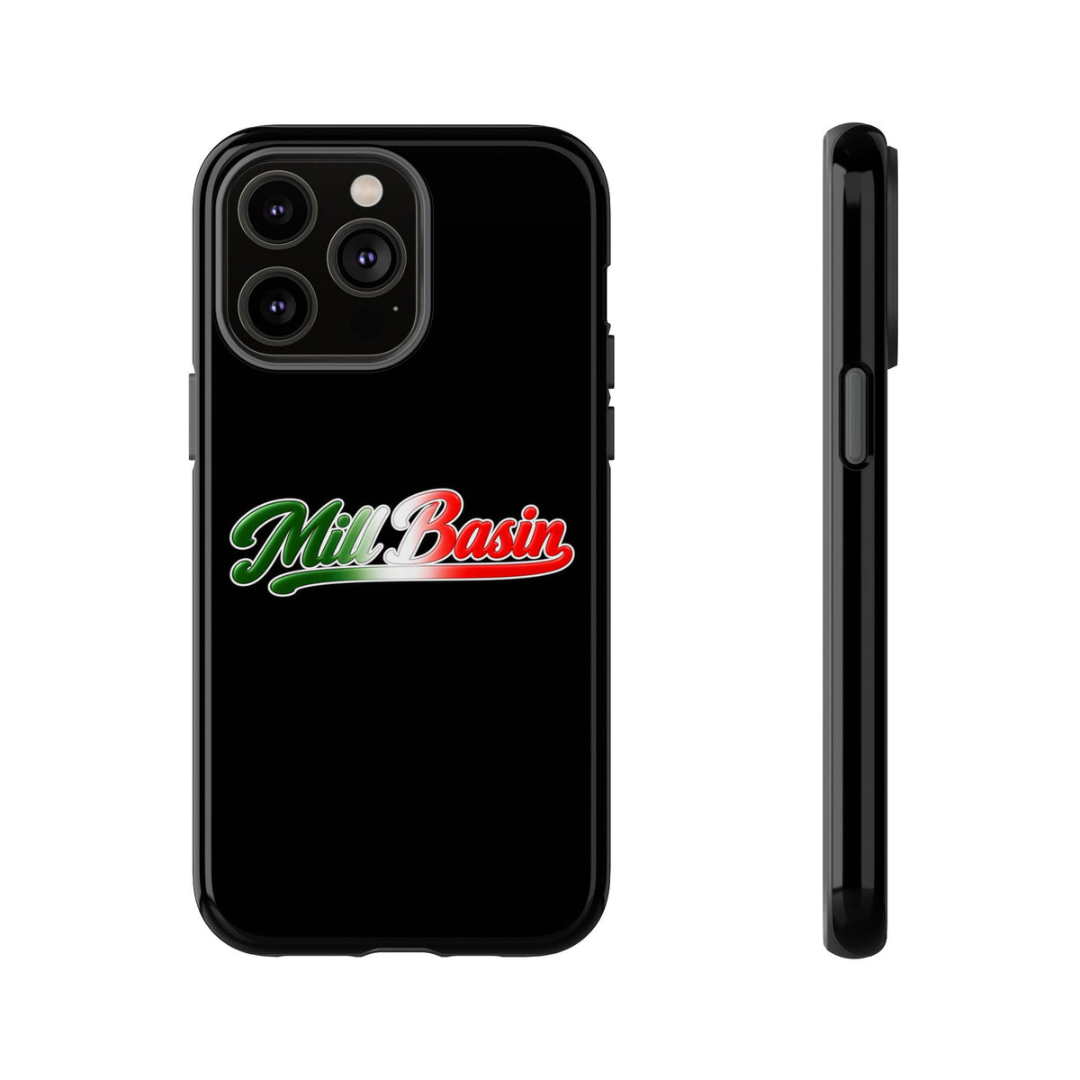 Mill Basin Black Phone Case, Tough Cases for iPhone, Gift for Italians, Stylish Phone Cover, Unique Phone Accessory