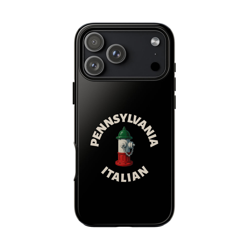 Pennsylvania Italian Black Phone Case, Tough Cases for iPhone, Gift for Italians, Stylish Phone Cover, Unique Phone Accessory
