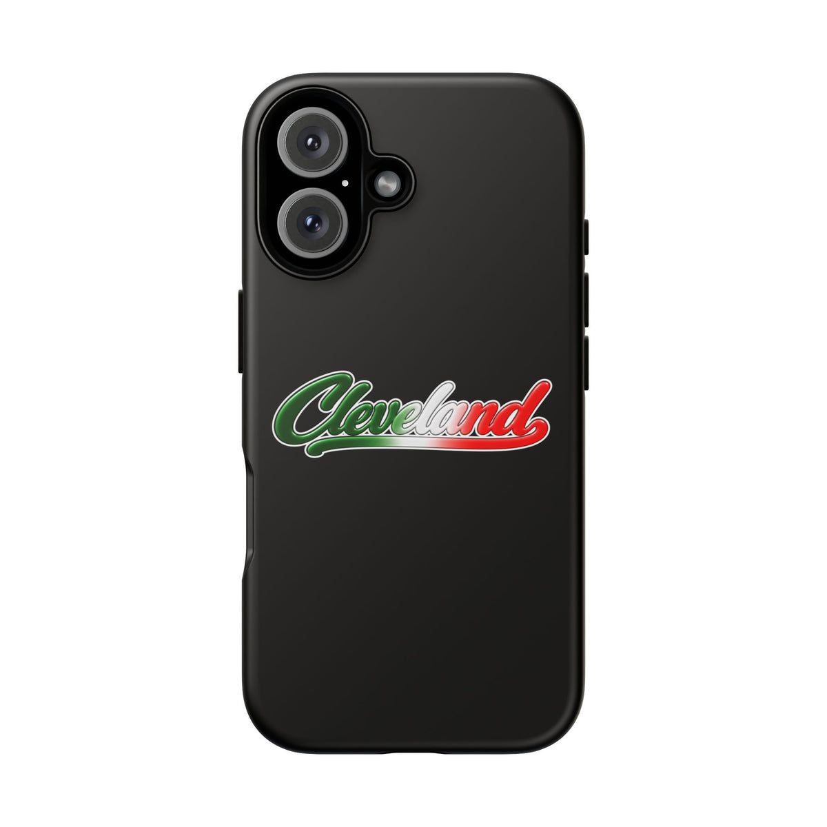 Cleveland Black Phone Case, Tough Cases for iPhone, Gift for Italians, Stylish Phone Cover, Unique Phone Accessory