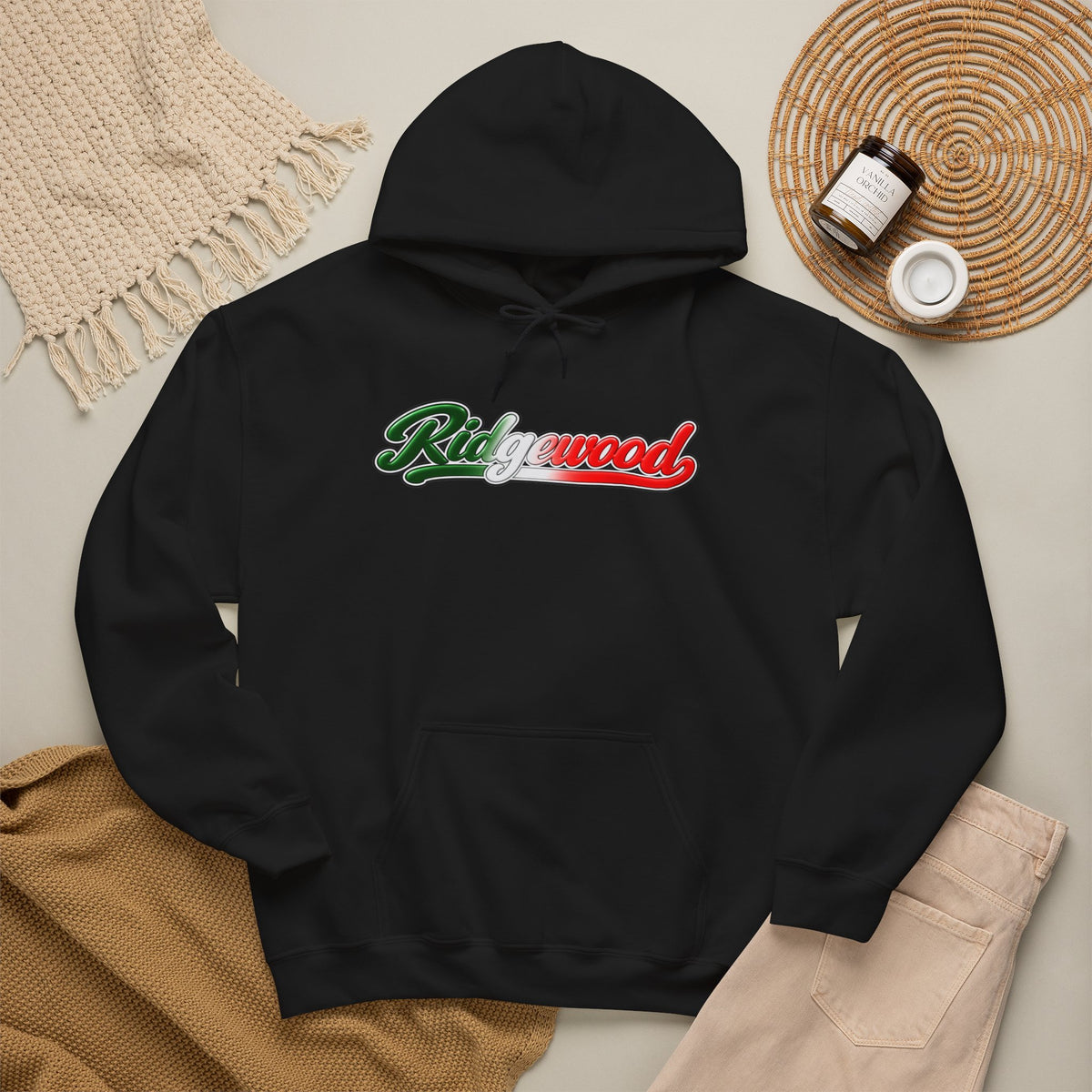 Ridgewood Hoodie — Italian Flag Script Pullover