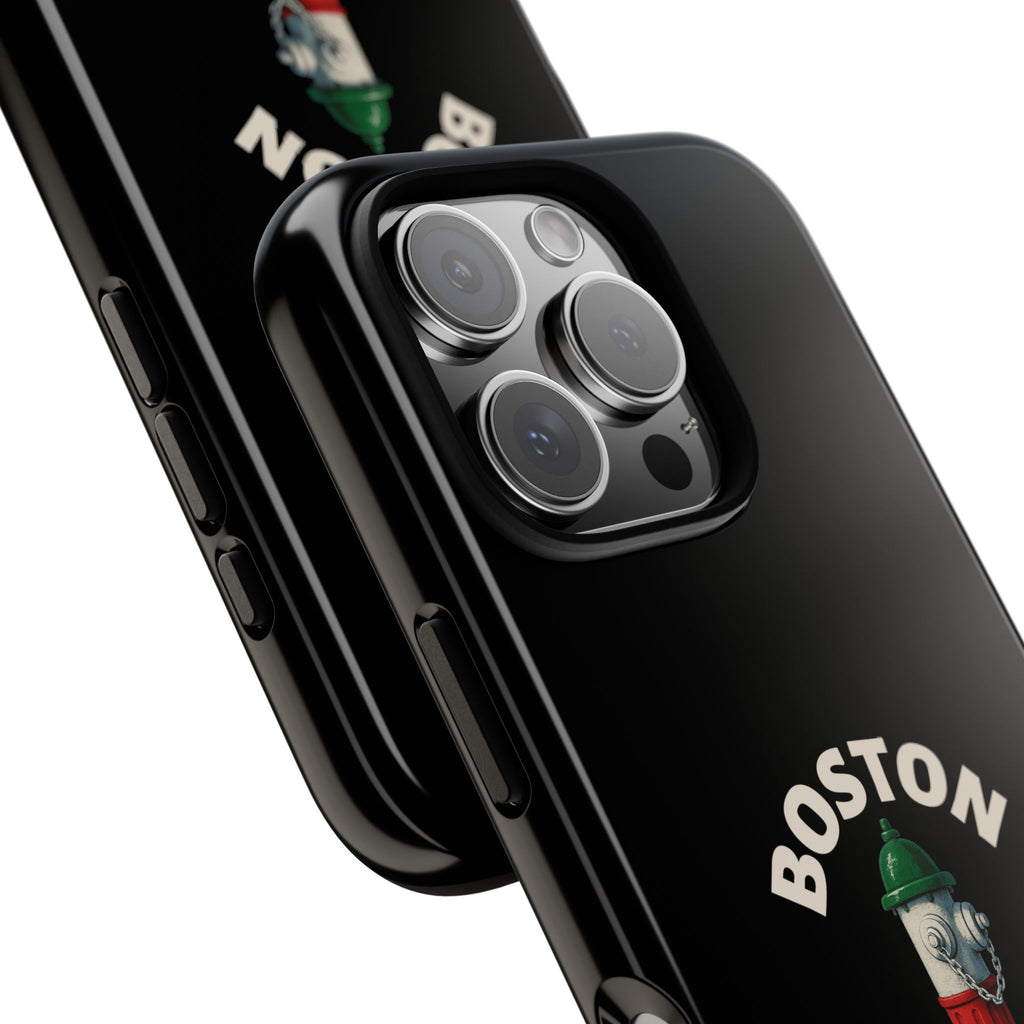 Boston Italian Black Phone Case, Tough Cases for iPhone, Gift for Italians, Stylish Phone Cover, Unique Phone Accessory
