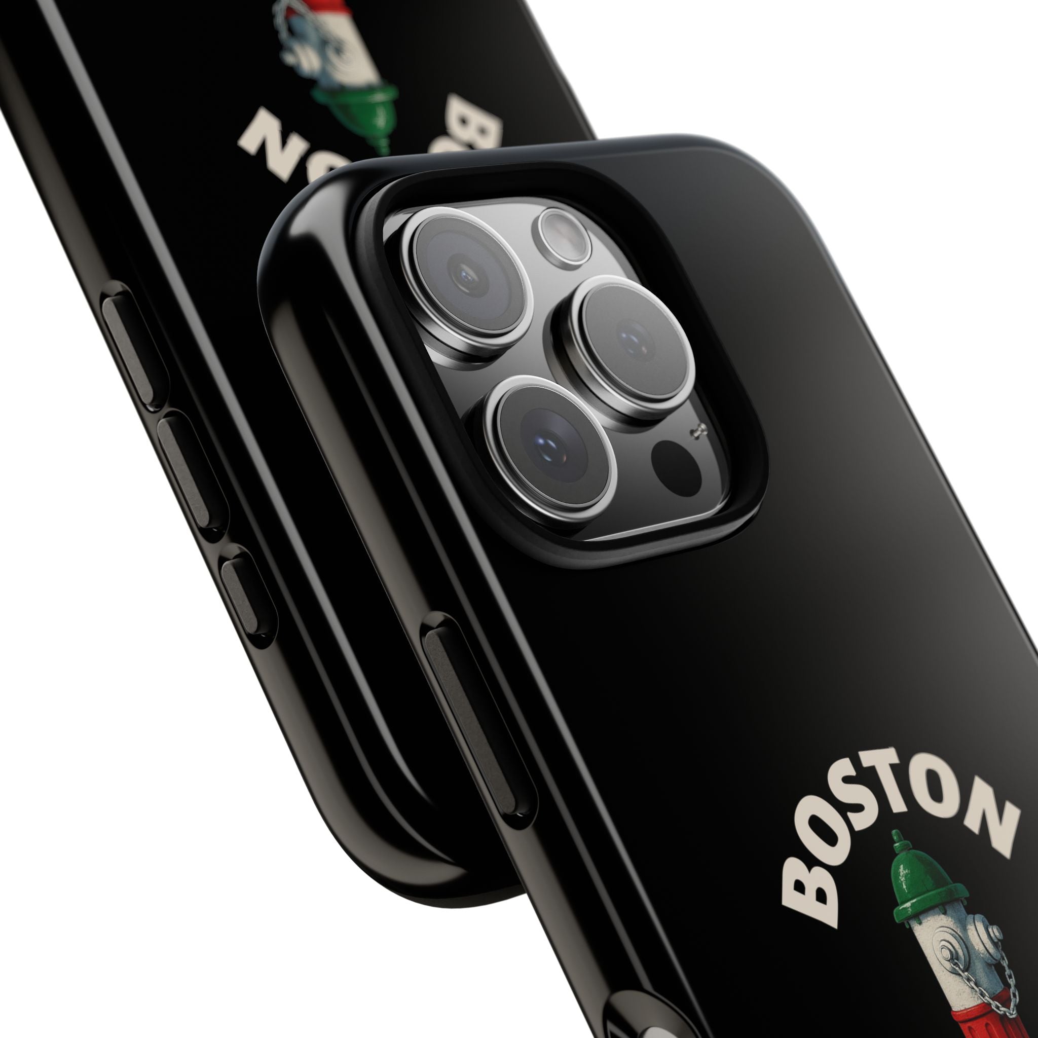 Boston Italian Black Phone Case, Tough Cases for iPhone, Gift for Italians, Stylish Phone Cover, Unique Phone Accessory