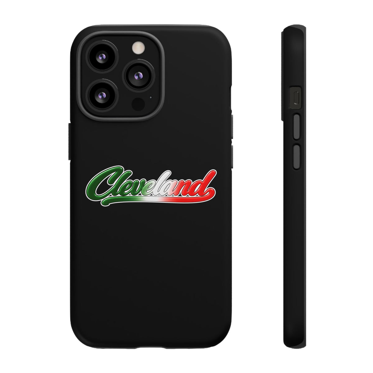 Cleveland Black Phone Case, Tough Cases for iPhone, Gift for Italians, Stylish Phone Cover, Unique Phone Accessory