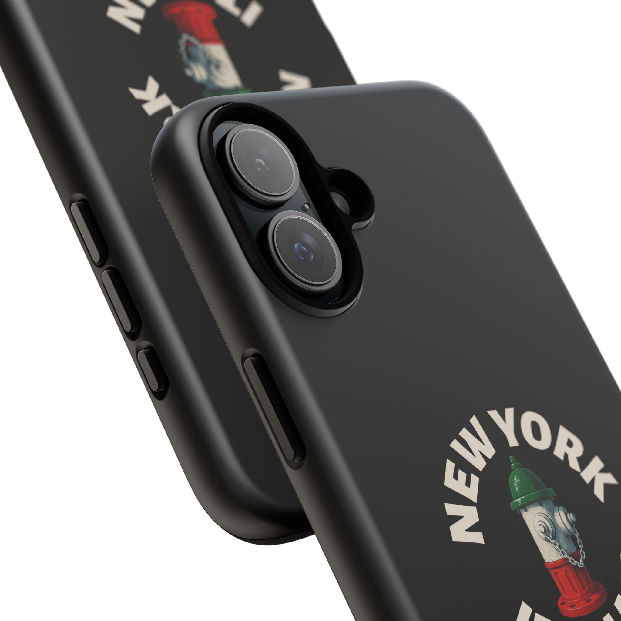 New York Italian Black Phone Case, Tough Cases for iPhone, Gift for Italians, Stylish Phone Cover, Unique Phone Accessory