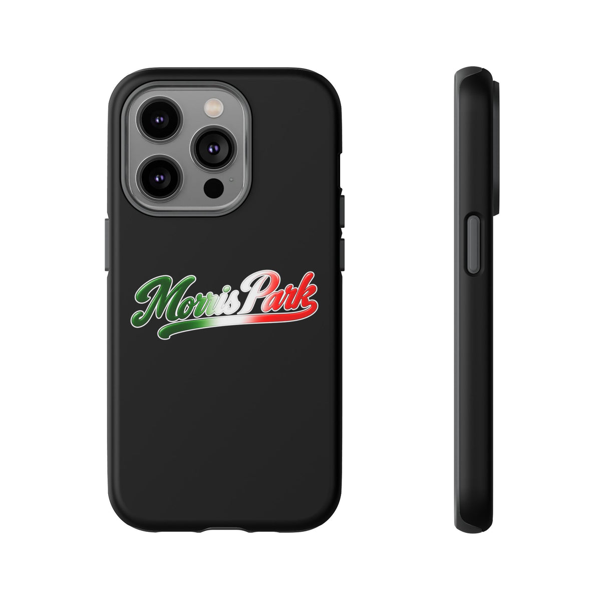 Morris Park Black Phone Case, Tough Cases for iPhone, Gift for Italians, Stylish Phone Cover, Unique Phone Accessory