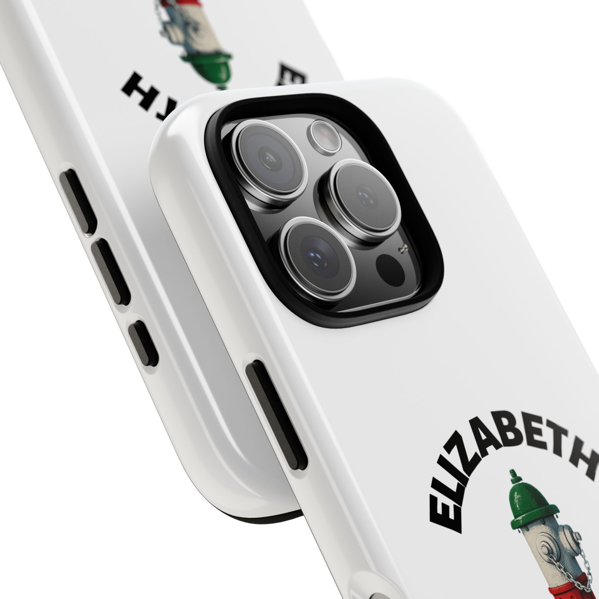 Elizabeth New Jersey White Phone Case, Urban Style Phone Cover, Tough Smartphone Case, Gift for Italian Heritage, Fun Streetwear Accessories