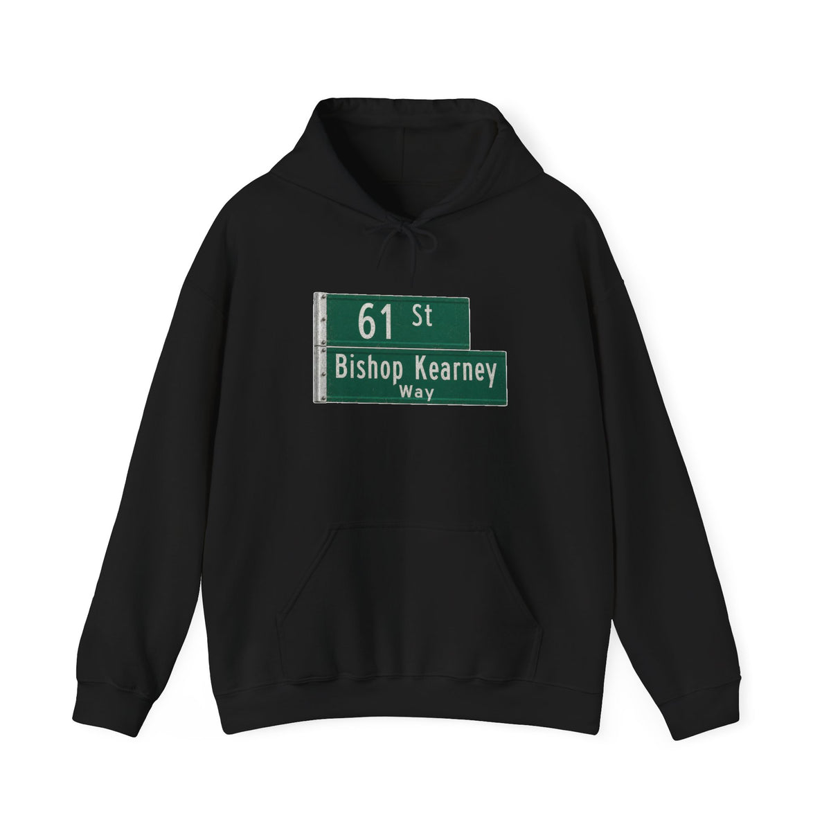 61 St Bishop Kearney Way Hoodie — Italian Flag Script Pullover