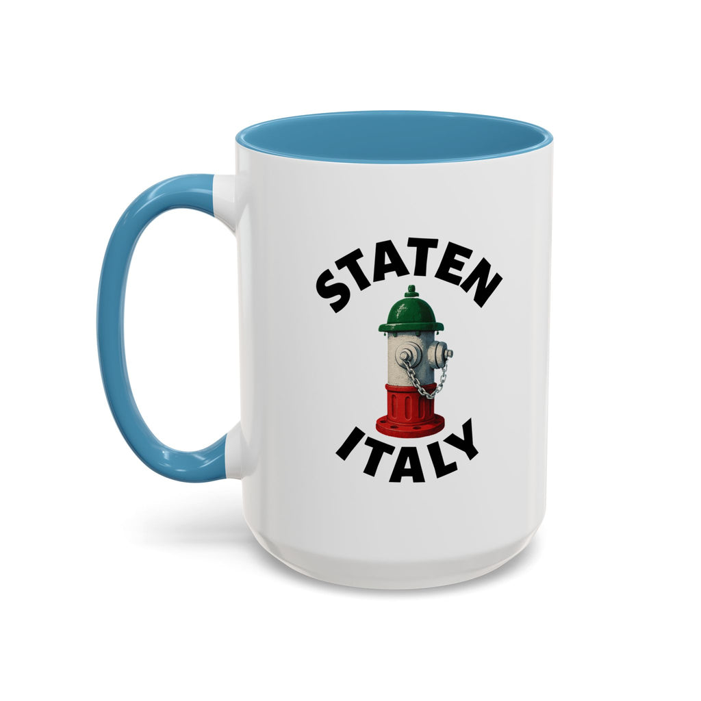 Staten Italy Coffee Mug with Fire Hydrant Design, Unique Gift for Italians, Fun Kitchen Decor