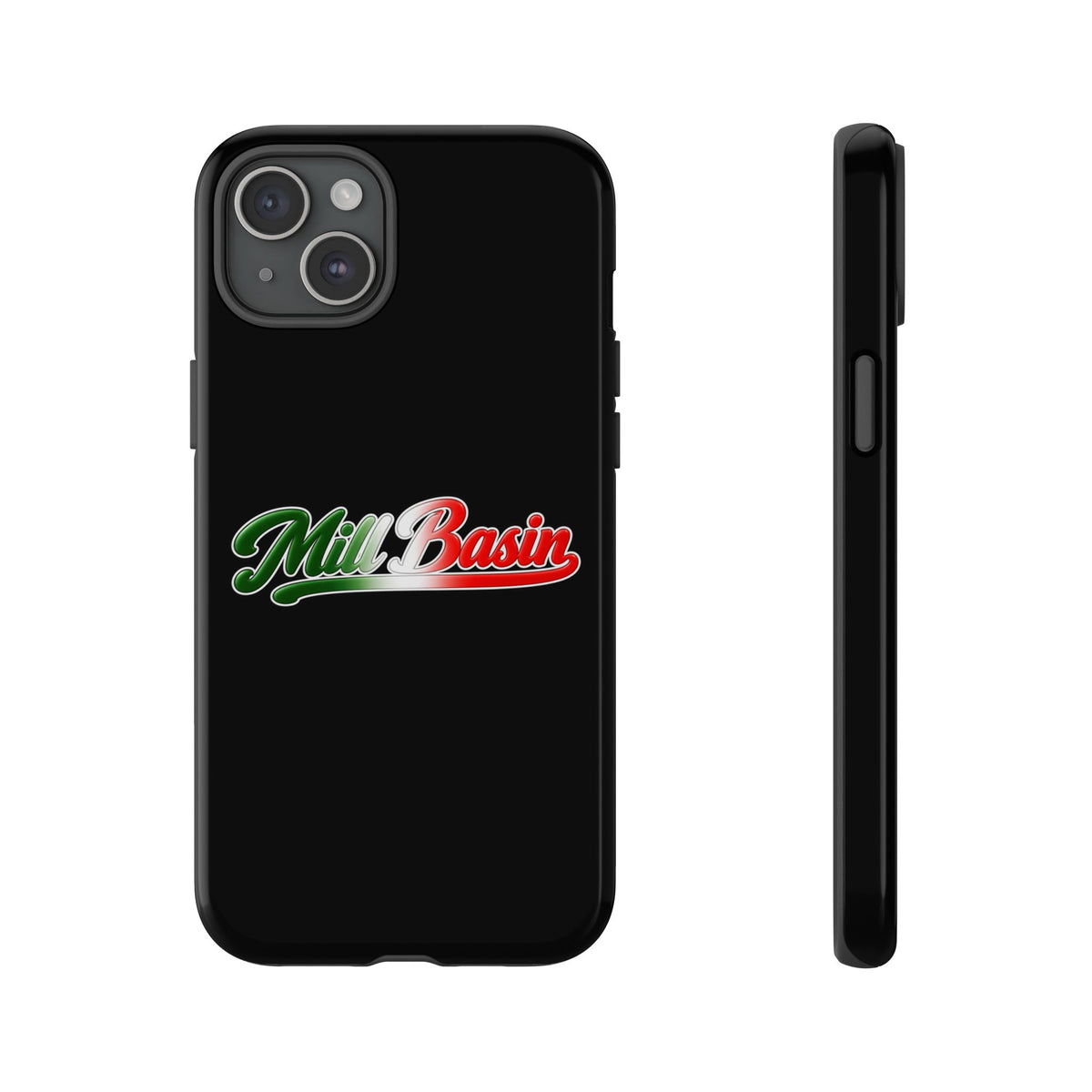 Mill Basin Black Phone Case, Tough Cases for iPhone, Gift for Italians, Stylish Phone Cover, Unique Phone Accessory