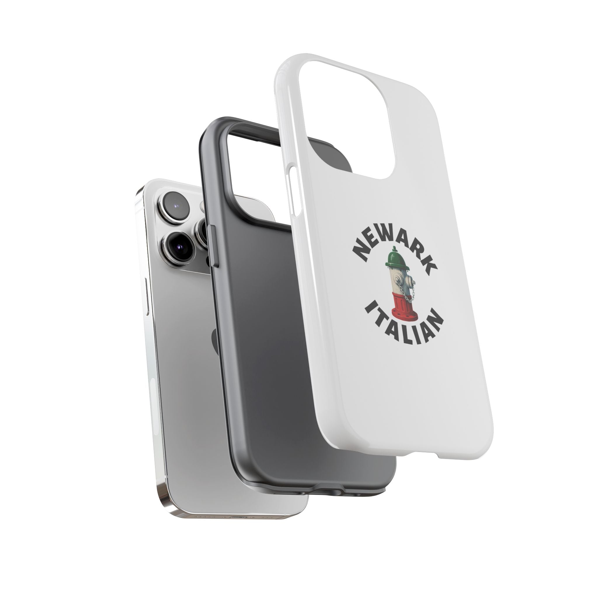 Newark Italian White Phone Case, Urban Style Phone Cover, Tough Smartphone Case, Gift for Italian Heritage, Fun Streetwear Accessories