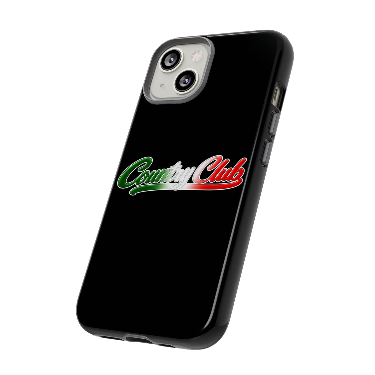 Country Club Black Phone Case, Tough Cases for iPhone, Gift for Italians, Stylish Phone Cover, Unique Phone Accessory