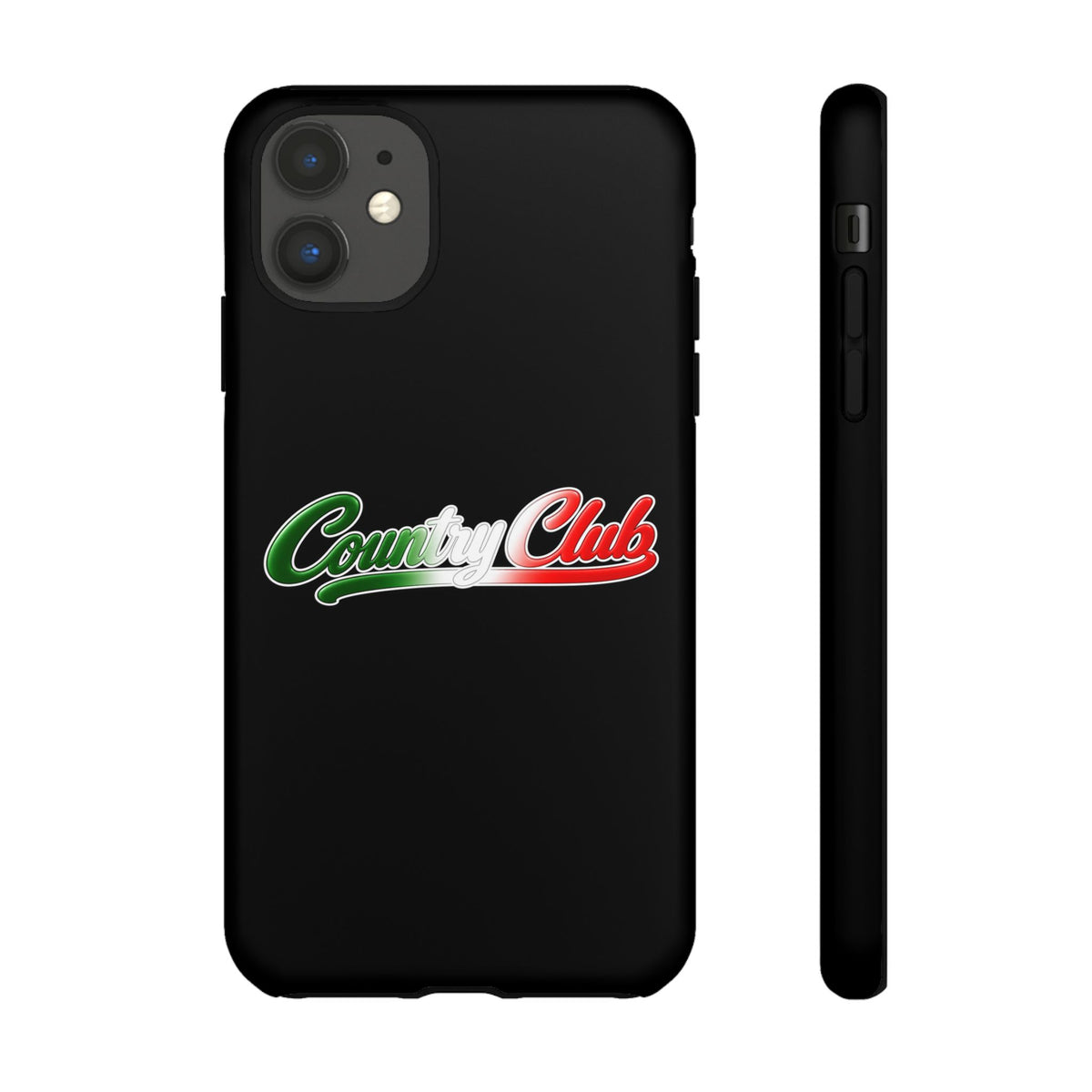 Country Club Black Phone Case, Tough Cases for iPhone, Gift for Italians, Stylish Phone Cover, Unique Phone Accessory