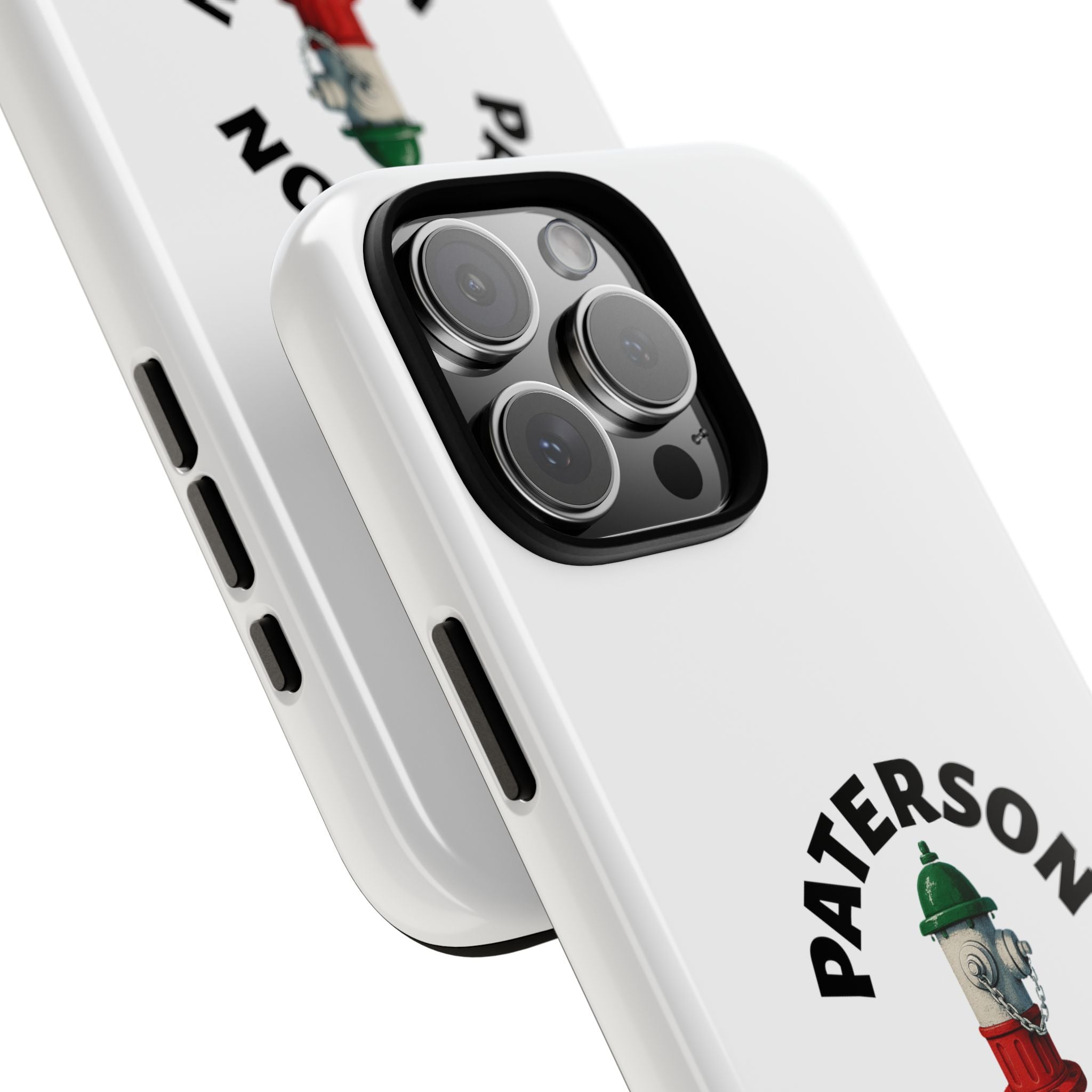 Paterson Italian White Phone Case, Urban Style Phone Cover, Tough Smartphone Case, Gift for Italian Heritage, Fun Streetwear Accessories