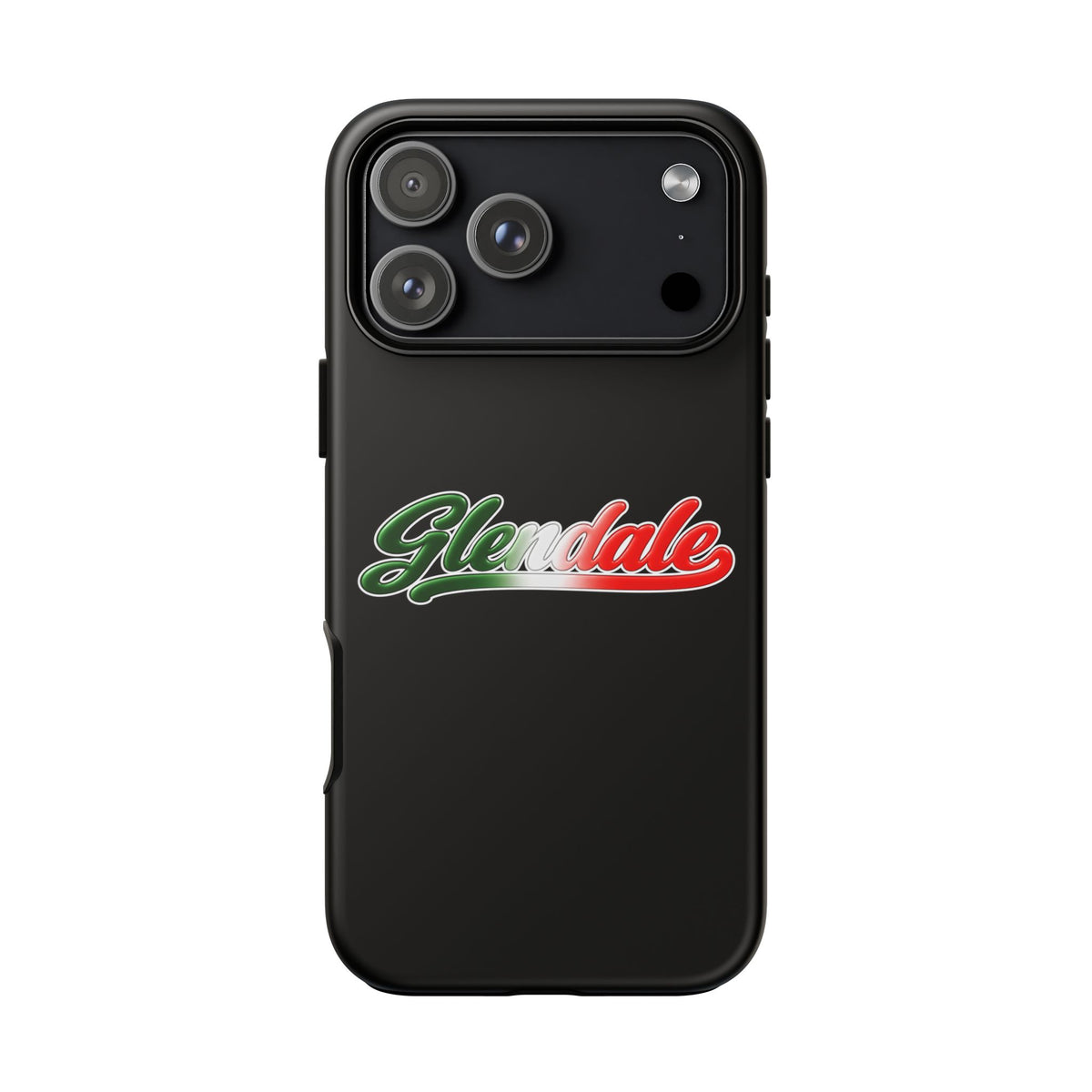 Glendale Black Phone Case, Tough Cases for iPhone, Gift for Italians, Stylish Phone Cover, Unique Phone Accessory