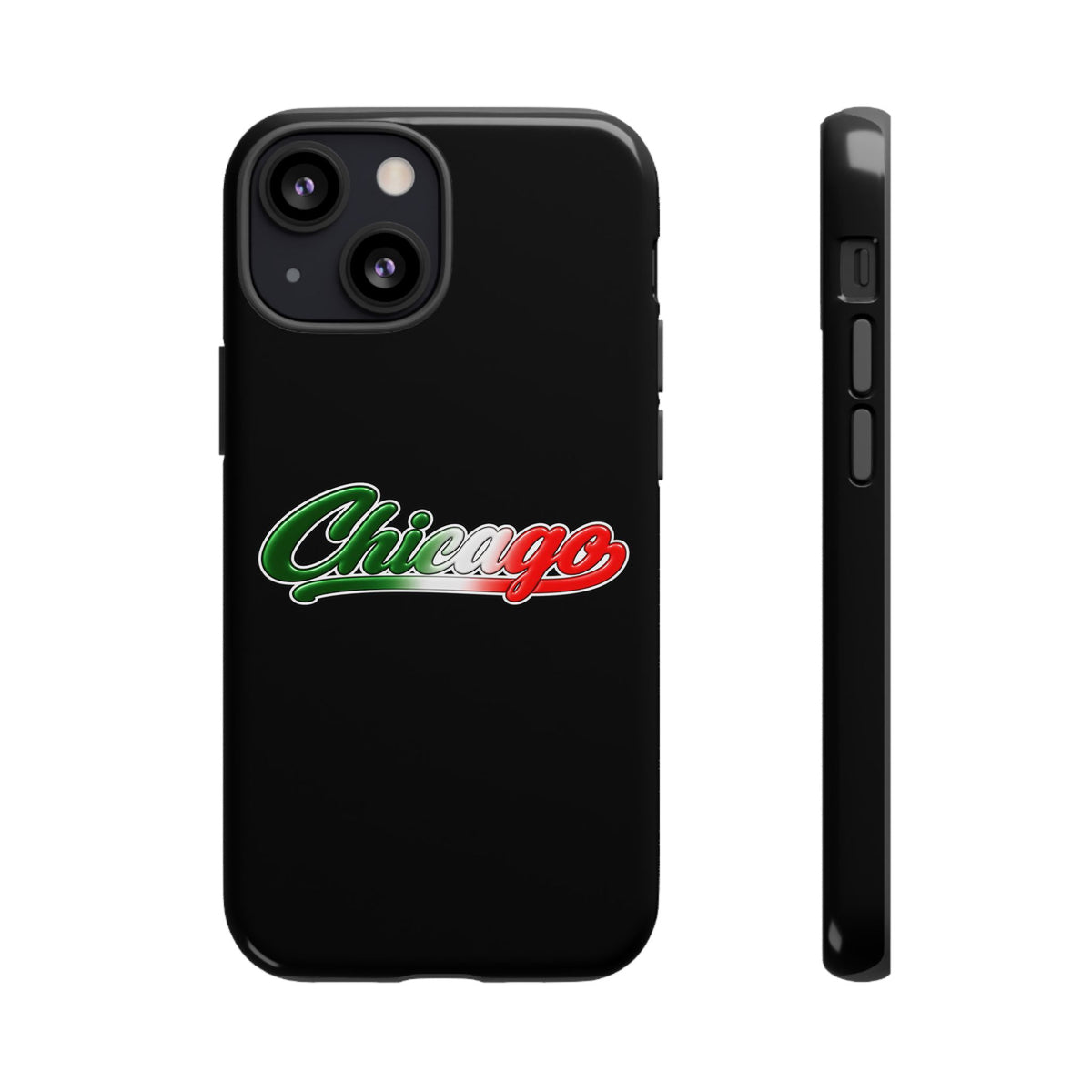 Chicago Black Phone Case, Tough Cases for iPhone, Gift for Italians, Stylish Phone Cover, Unique Phone Accessory