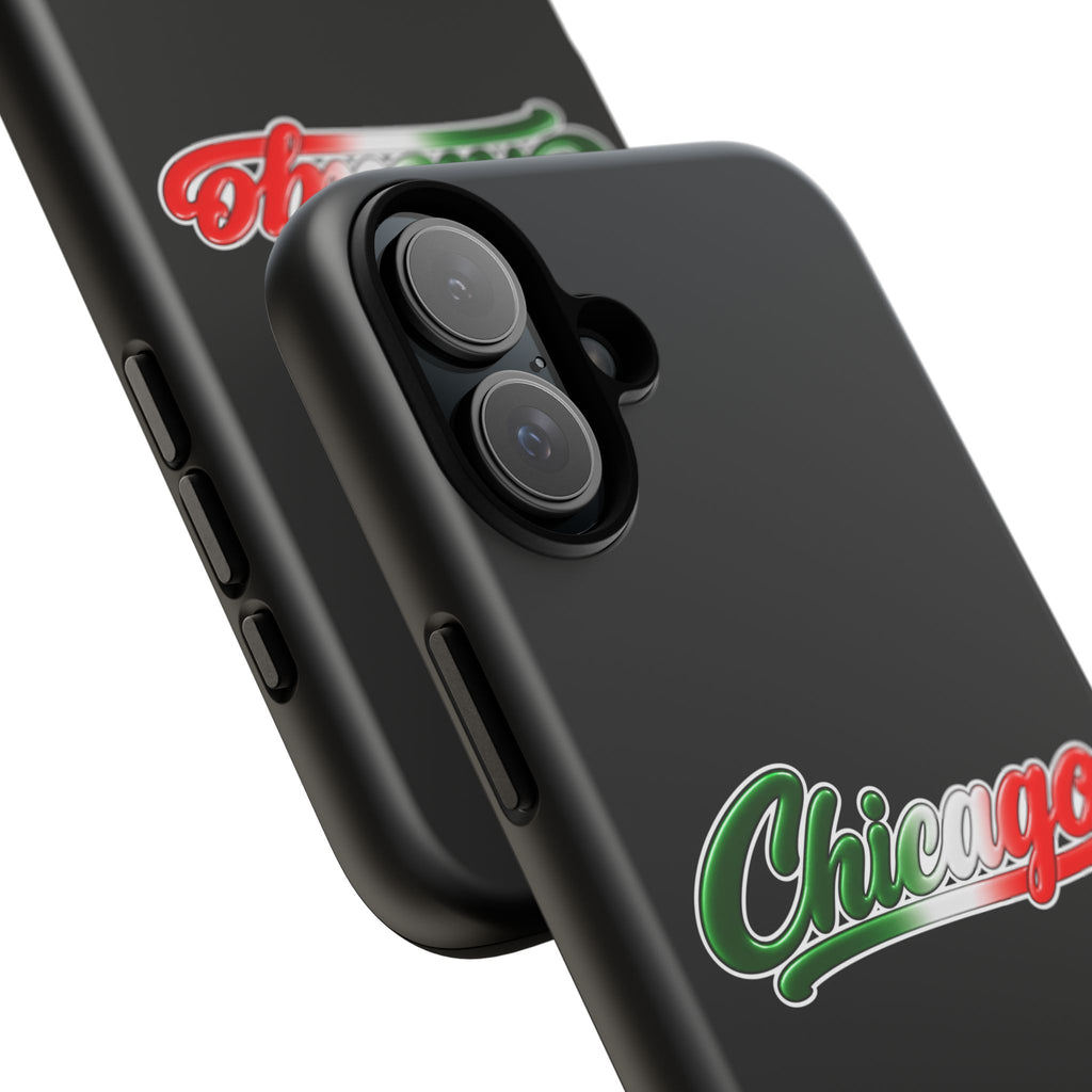 Chicago Black Phone Case, Tough Cases for iPhone, Gift for Italians, Stylish Phone Cover, Unique Phone Accessory