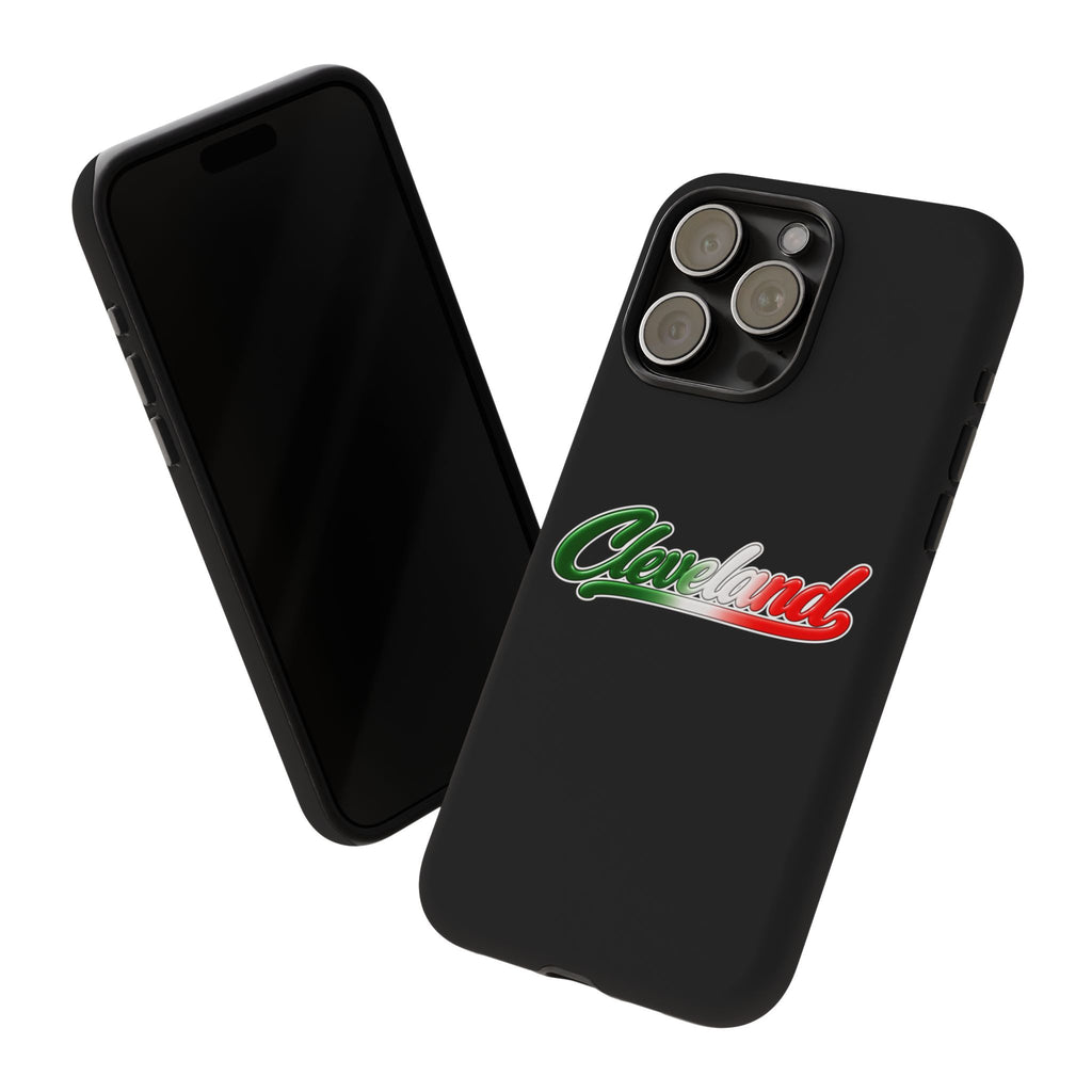 Cleveland Black Phone Case, Tough Cases for iPhone, Gift for Italians, Stylish Phone Cover, Unique Phone Accessory