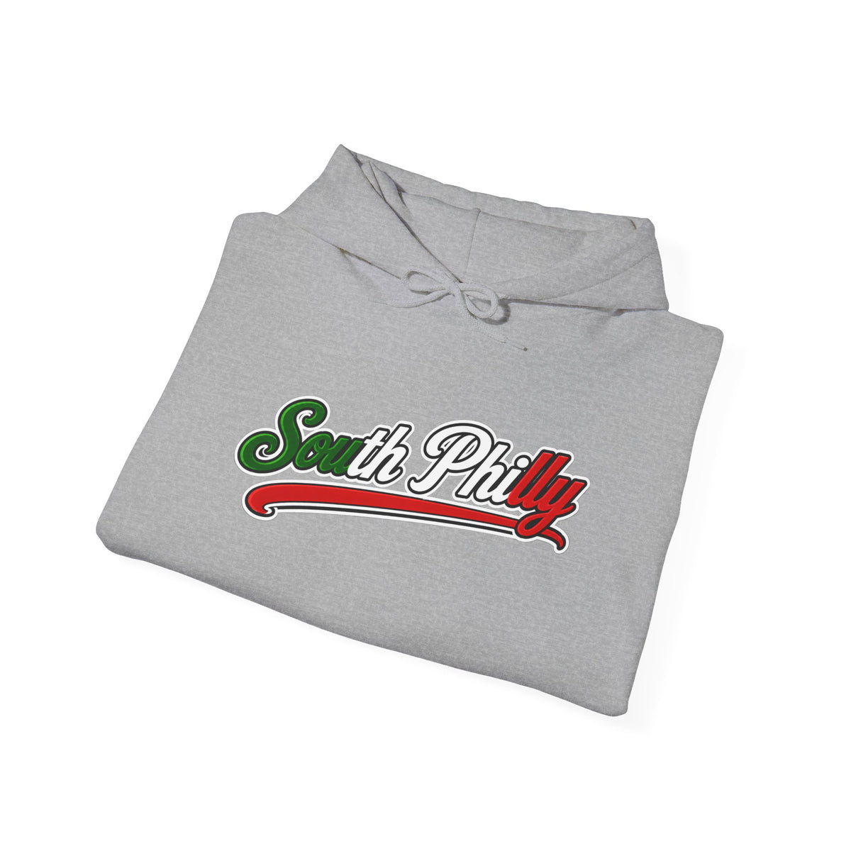 South Philly Hoodie — Italian Flag Script Pullover