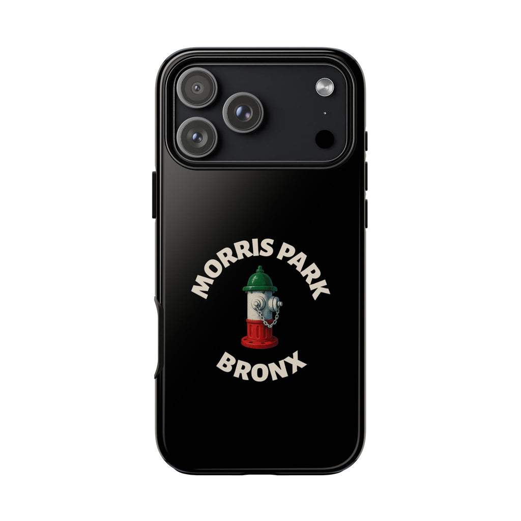 Morris Park Bronx Black Phone Case, Tough Cases for iPhone, Gift for Italians, Stylish Phone Cover, Unique Phone Accessory
