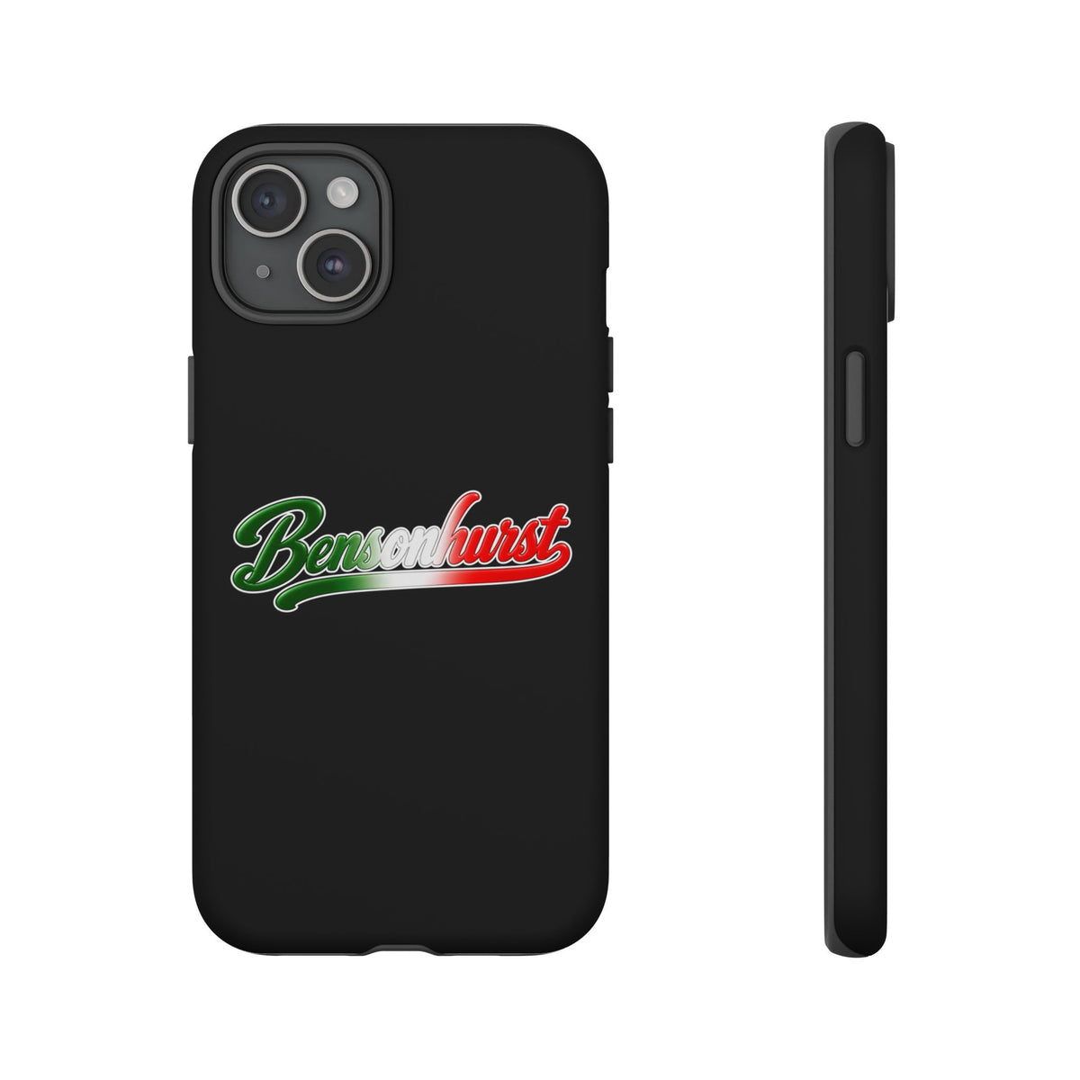 Bensonhurst Black Phone Case, Tough Cases for iPhone, Gift for Italians, Stylish Phone Cover, Unique Phone Accessory