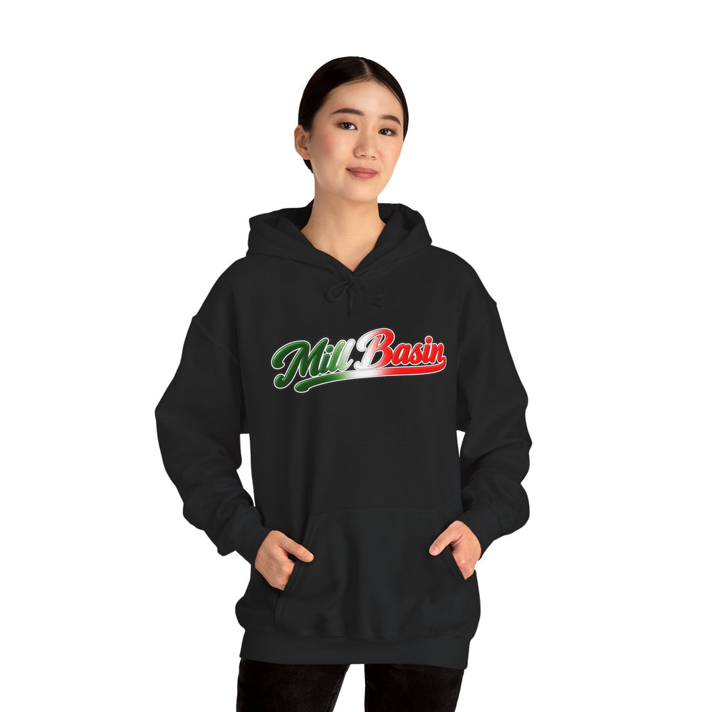 Mill Basin Hoodie — Italian Flag Script Pullover