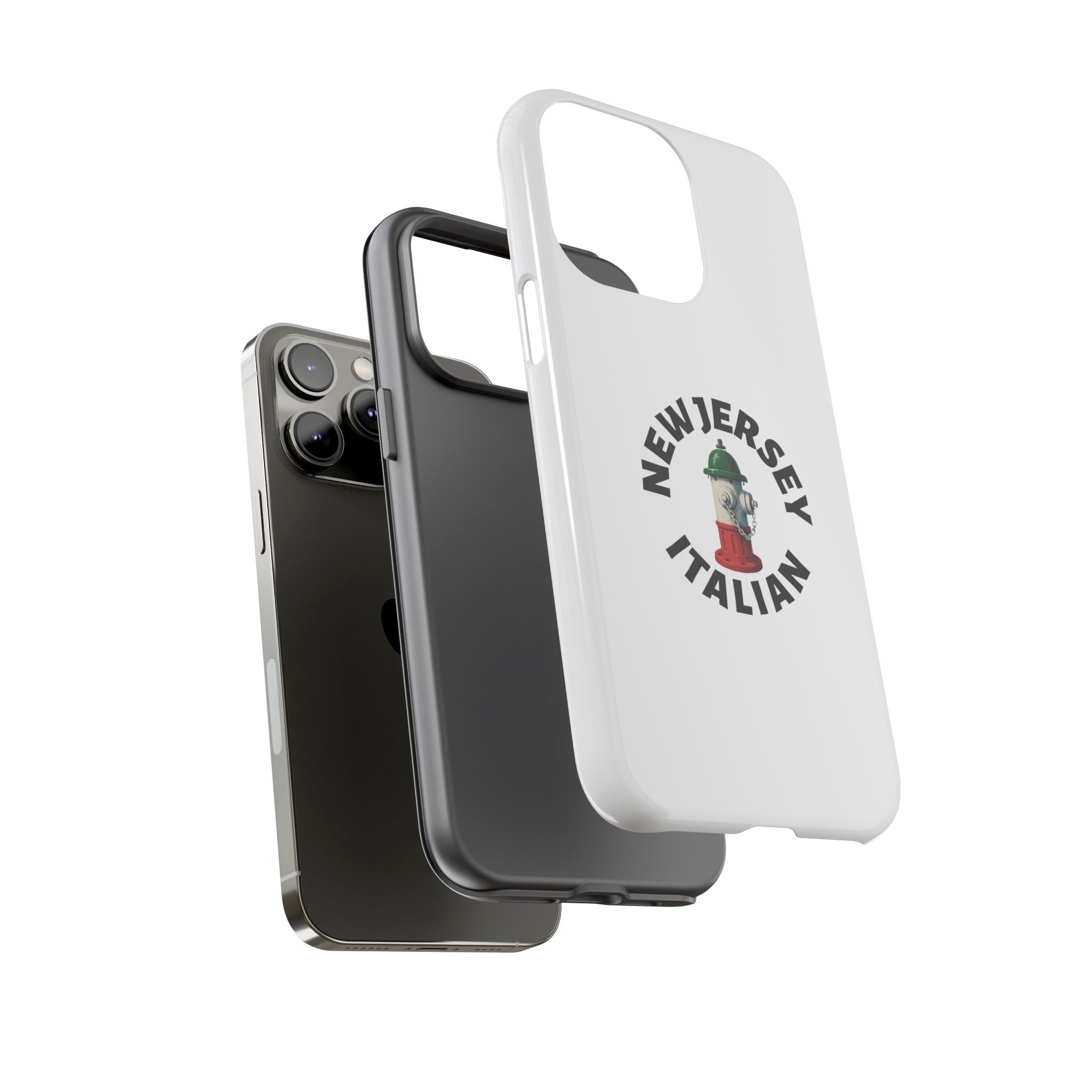 New Jersey Italian White Phone Case, Urban Style Phone Cover, Tough Smartphone Case, Gift for Italian Heritage, Fun Streetwear Accessories