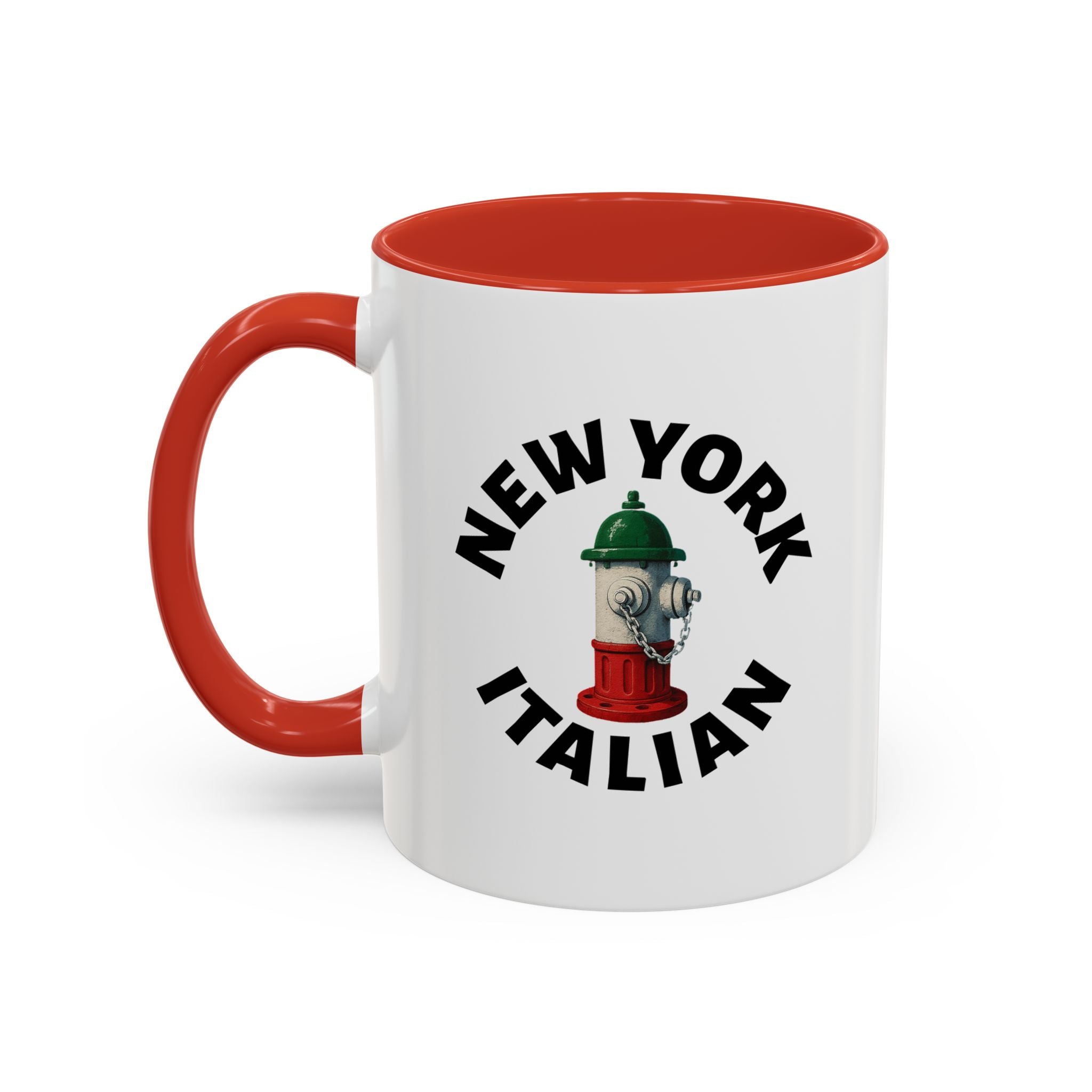 New York Coffee Mug with Fire Hydrant Design, Unique Gift for Italians, Fun Kitchen Decor