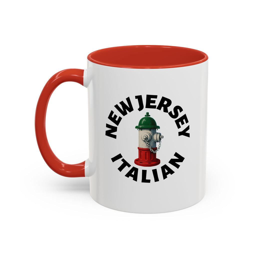 New Jersey Coffee Mug with Fire Hydrant Design, Unique Gift for Italians, Fun Kitchen Decor