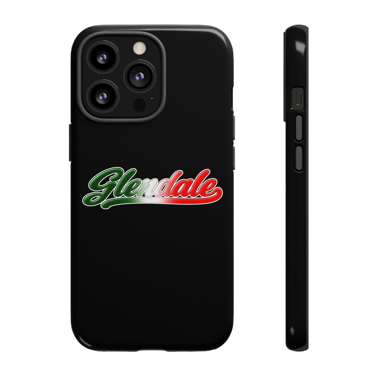 Glendale Black Phone Case, Tough Cases for iPhone, Gift for Italians, Stylish Phone Cover, Unique Phone Accessory