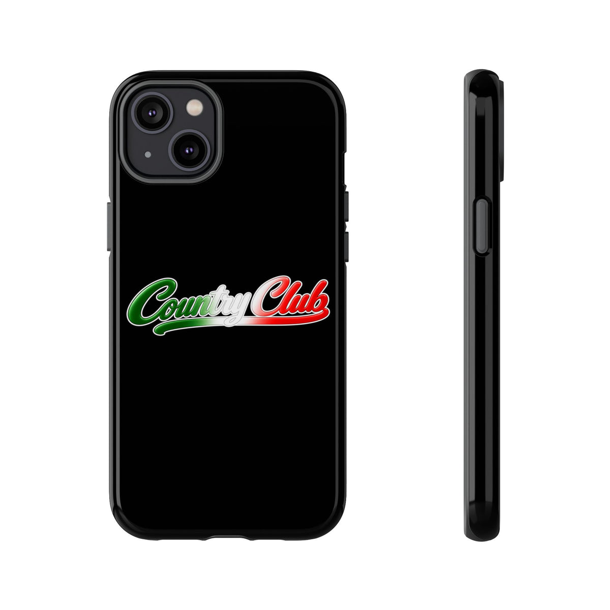 Country Club Black Phone Case, Tough Cases for iPhone, Gift for Italians, Stylish Phone Cover, Unique Phone Accessory